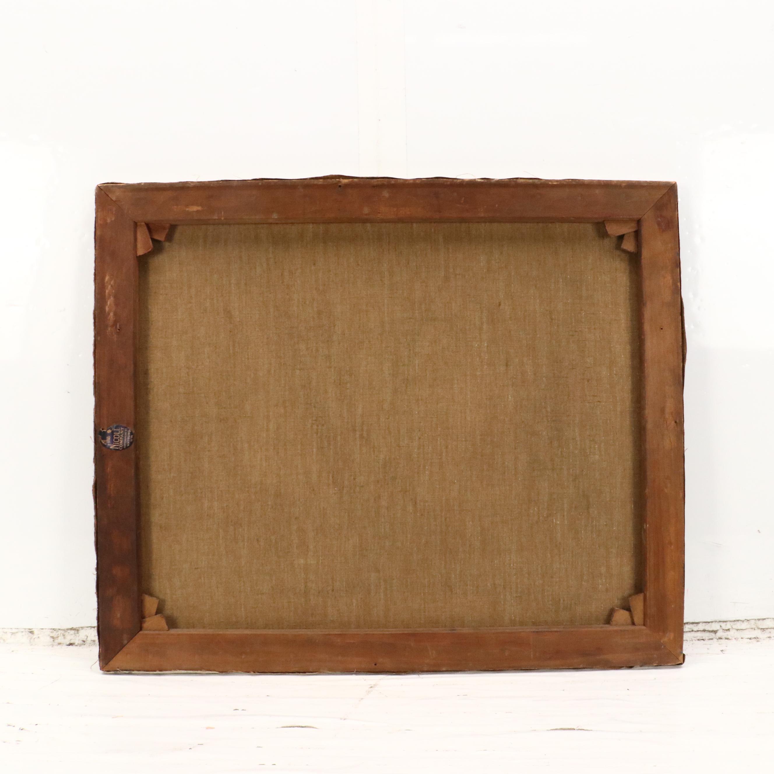 Harvey Shepard Figural Oil Painting of Stylized Man in Robe, Mid-20th Century