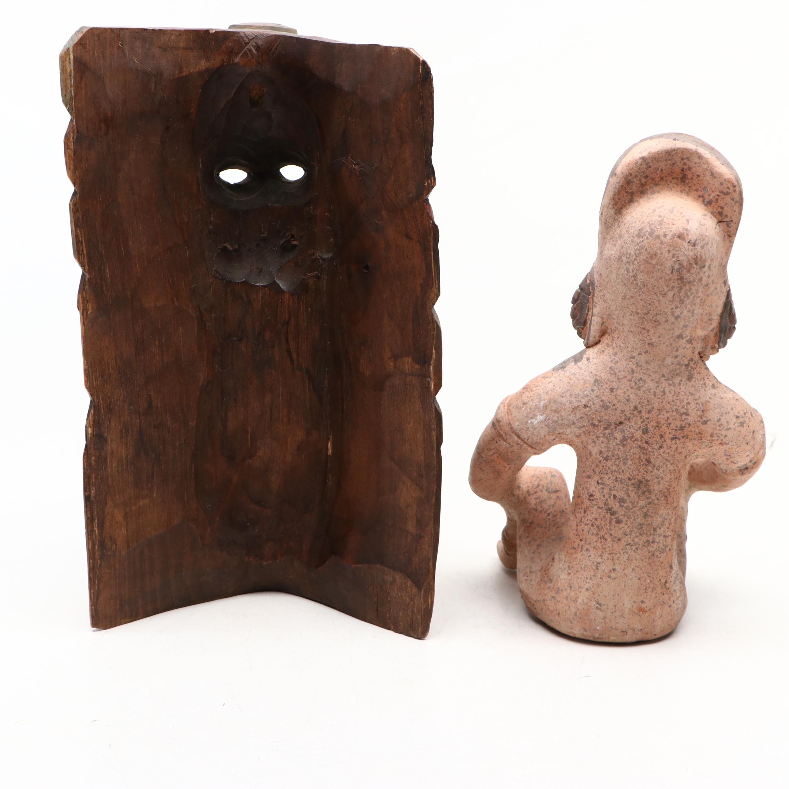 Mexican and Other Mesoamerican Ceramics and Carved Wood Plaque