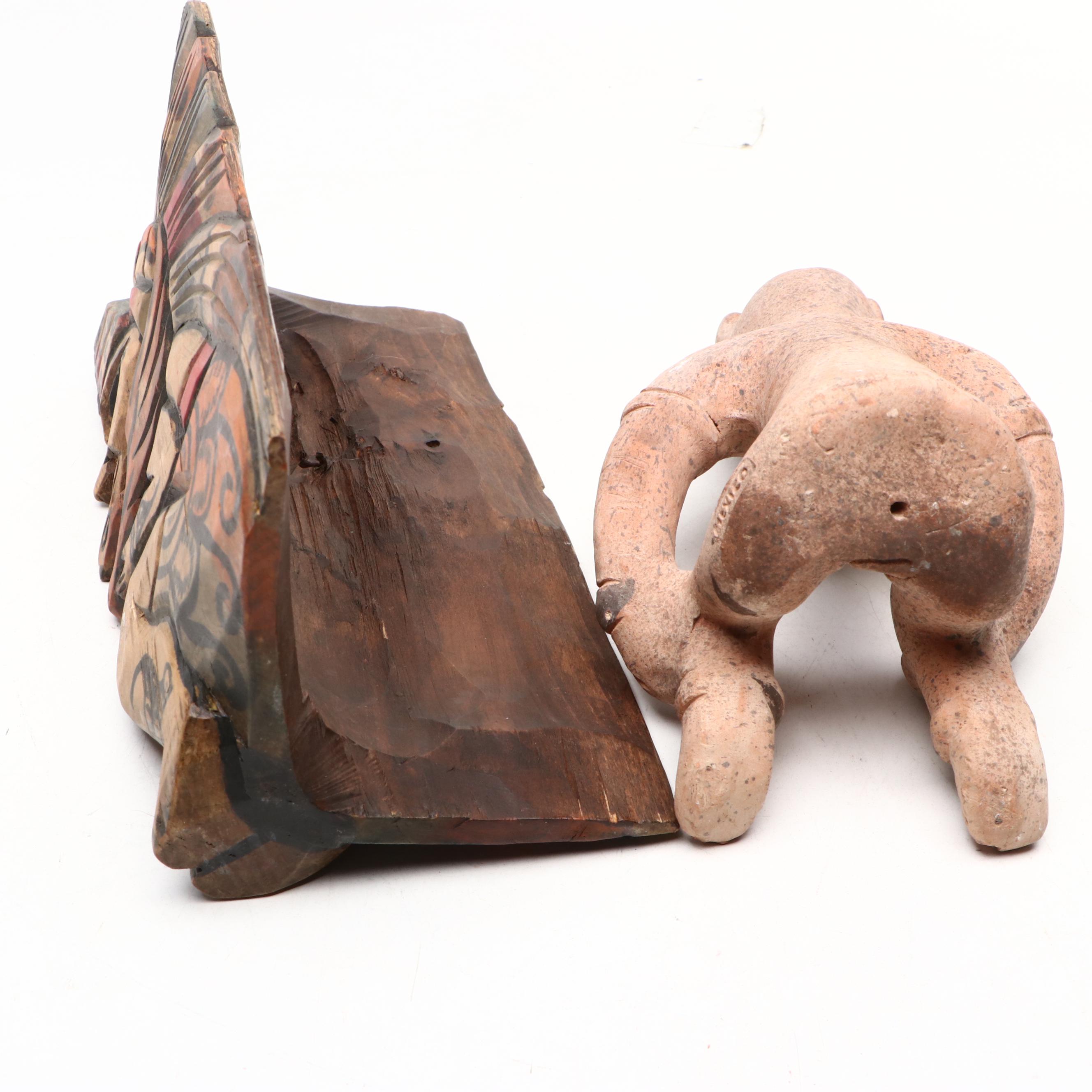 Mexican and Other Mesoamerican Ceramics and Carved Wood Plaque