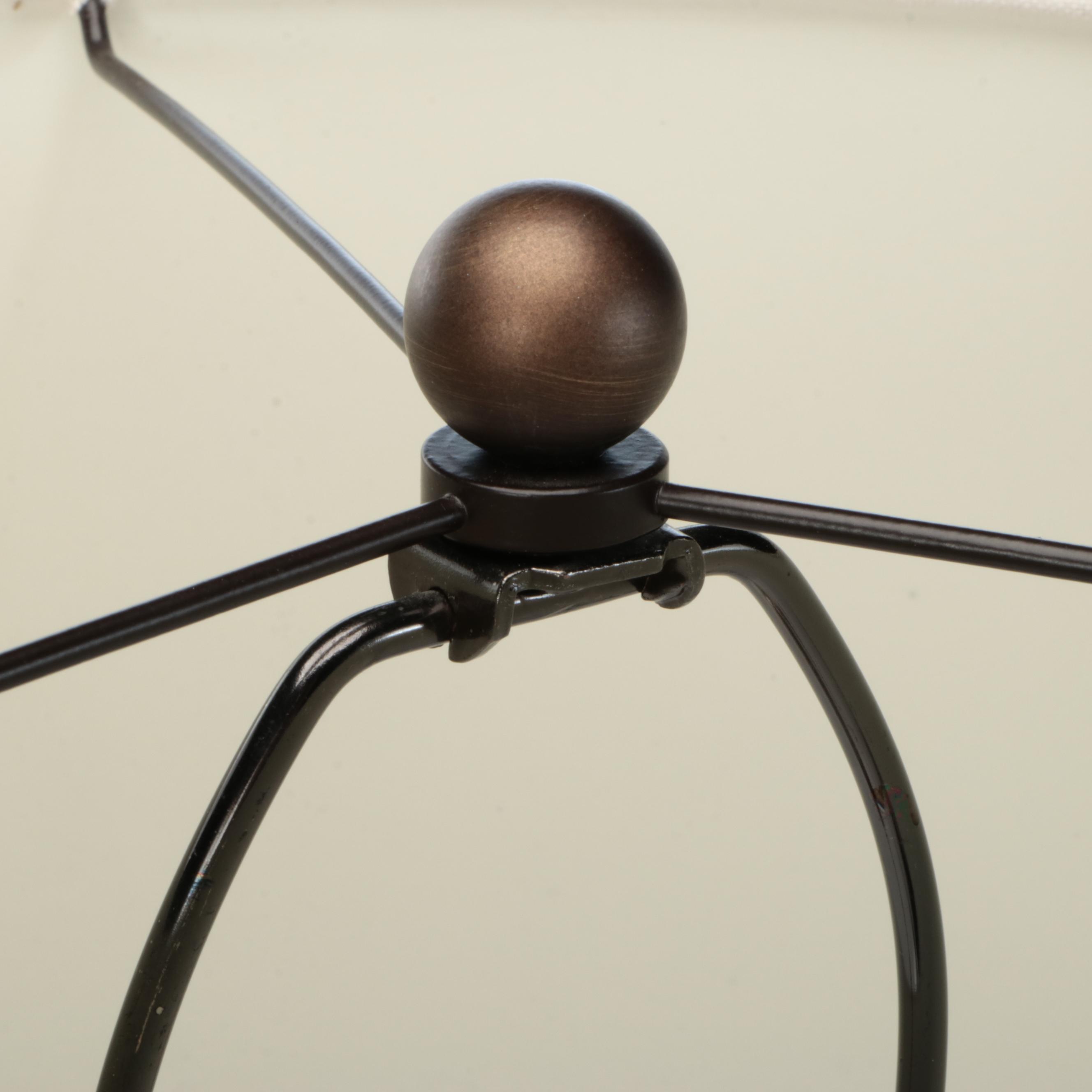 Pottery Barn "Noah" Faux Alabaster Table Lamp with Drum Shade