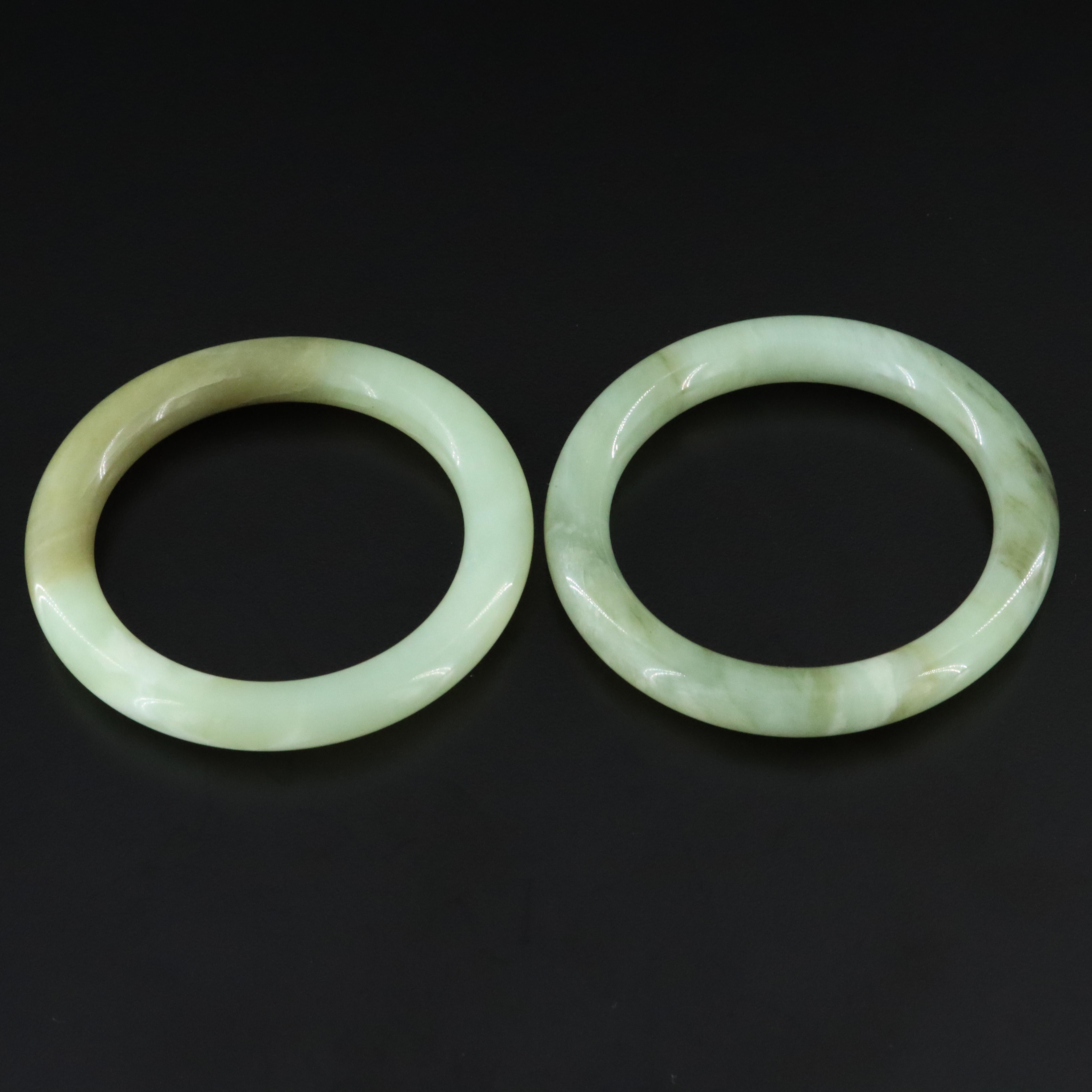 Serpentine Hololith Bangle Bracelets