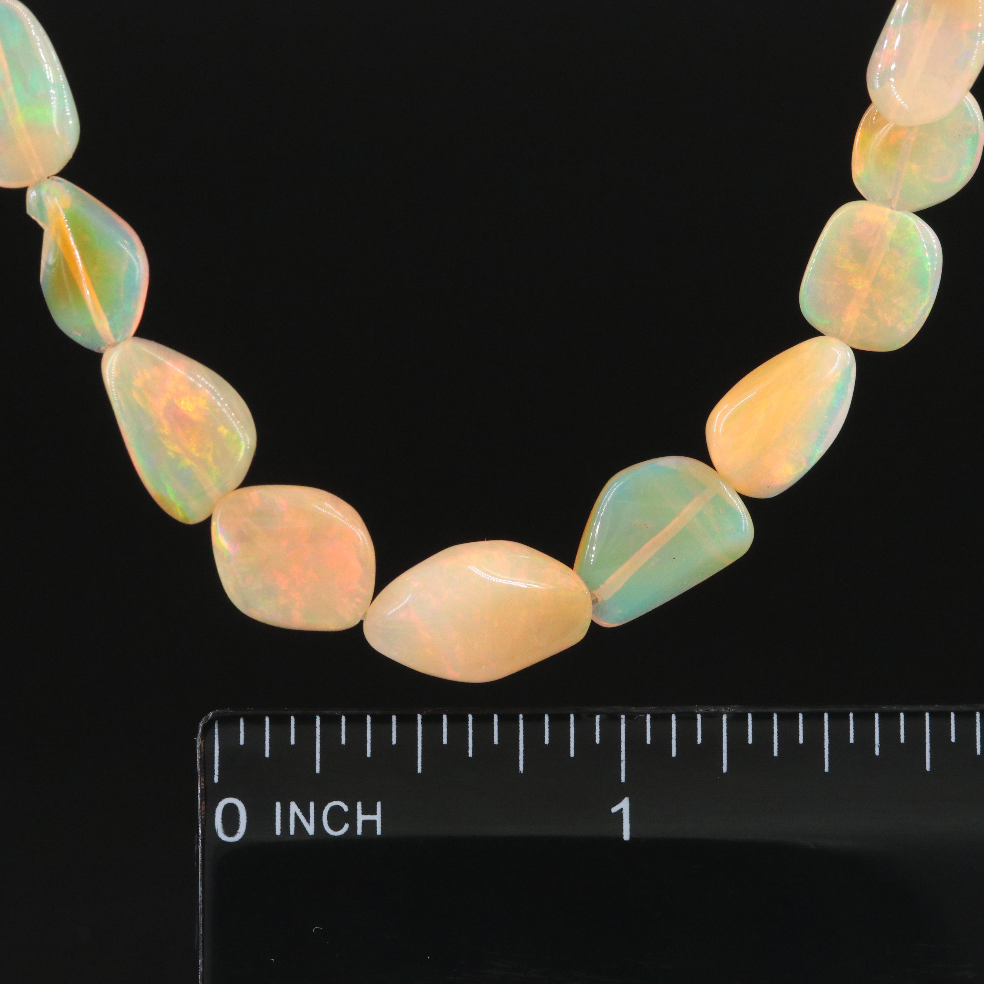 Opal Necklace with Sterling Clasp