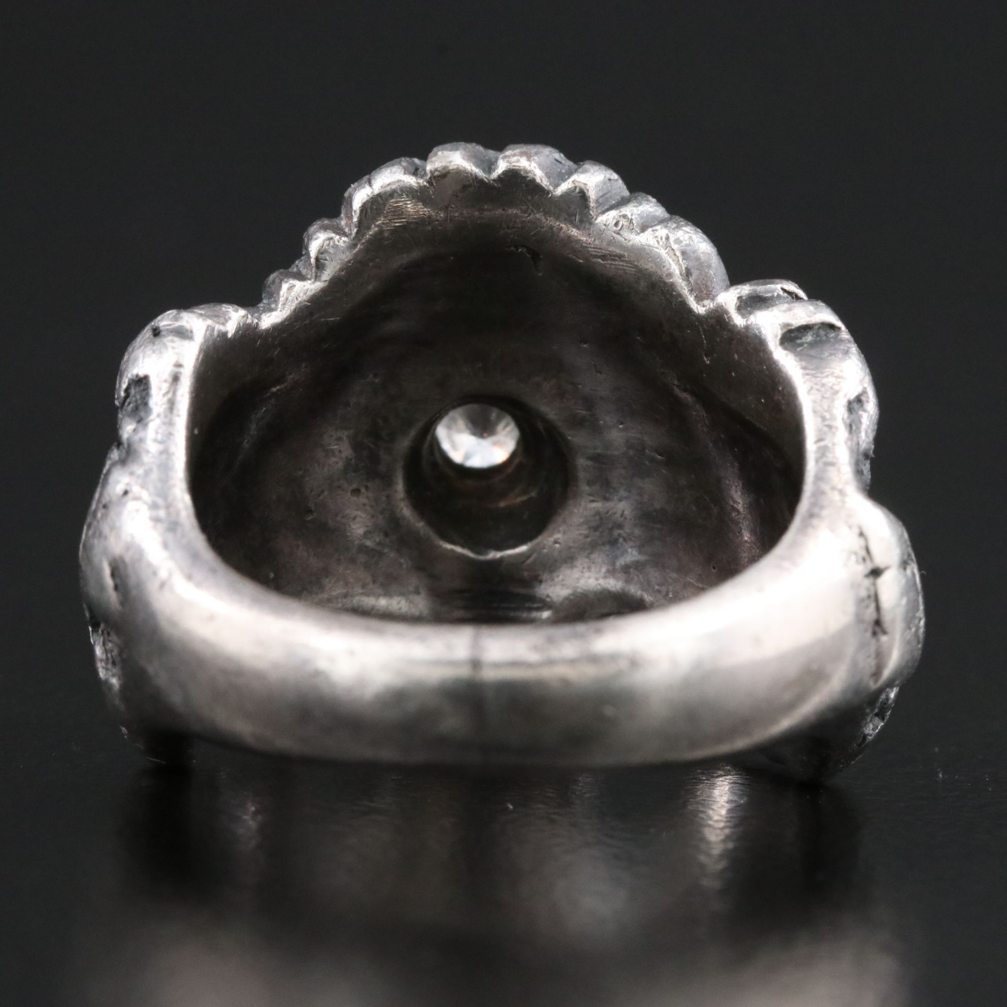 Sterling 0.09 CT Diamond Accented Dragon Ring with 10K Accent