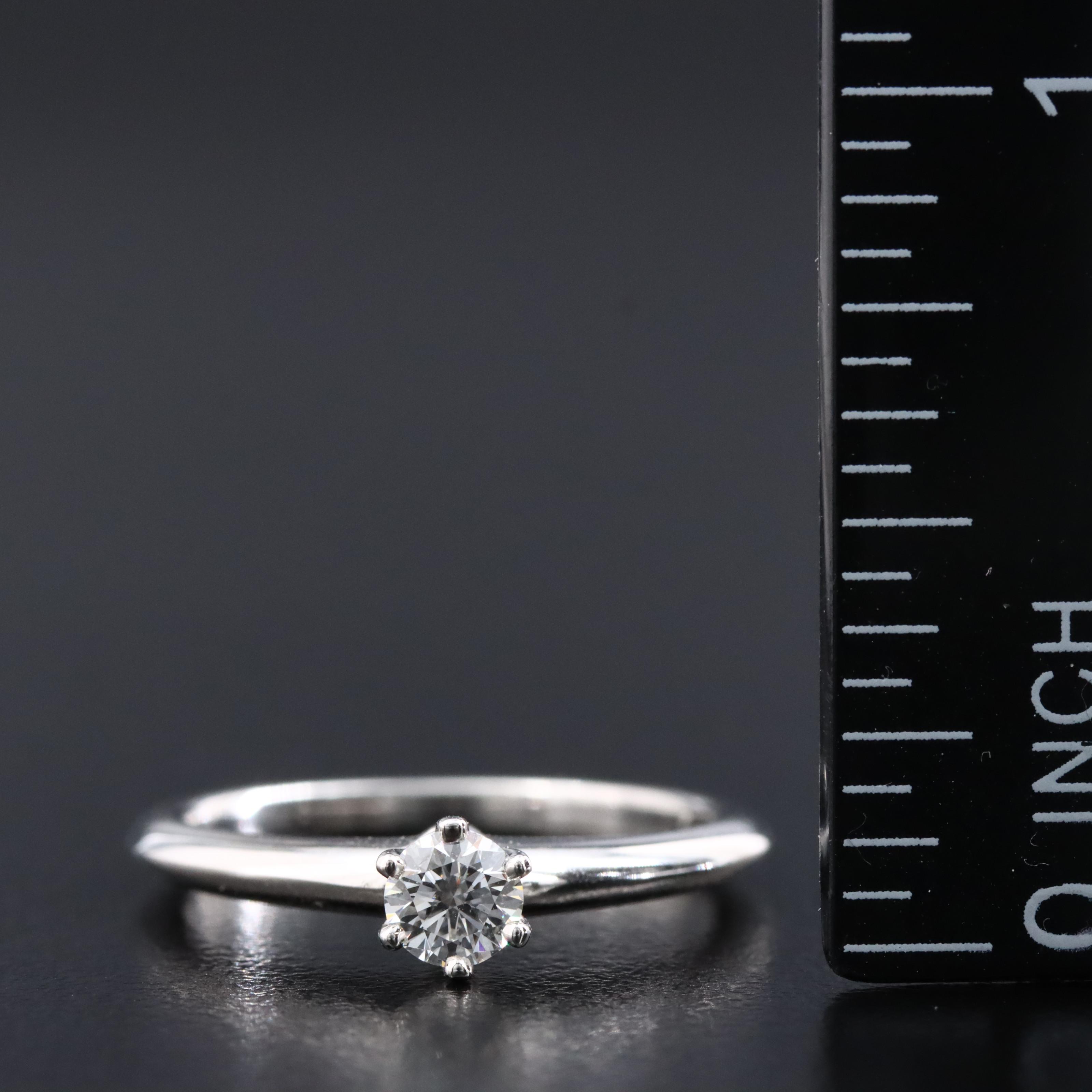 Tiffany & Co. Platinum 0.26 CT Knife Edge Solitaire Ring