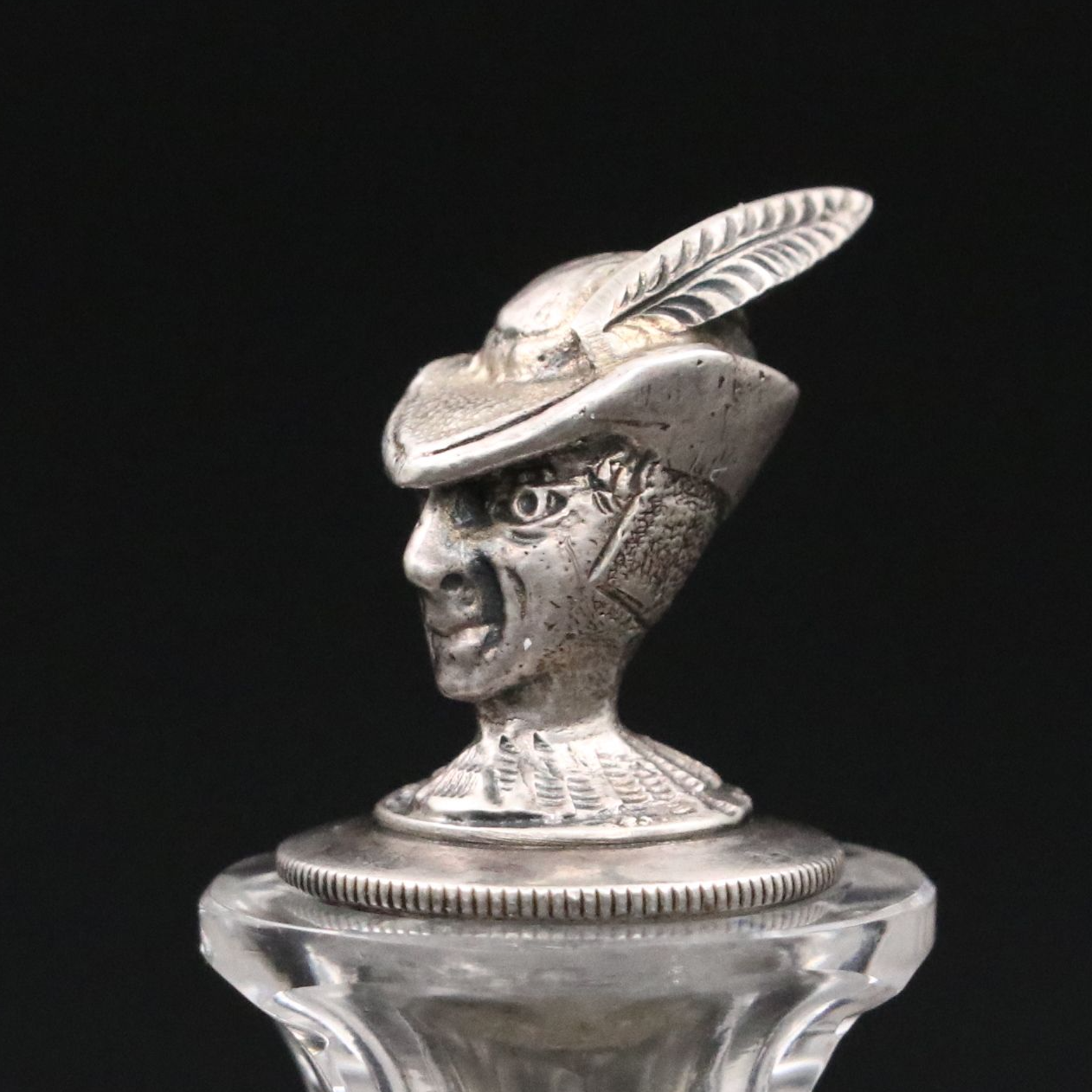 English Sterling Silver and Cut Glass Cayenne Pepper Bottle, 1909