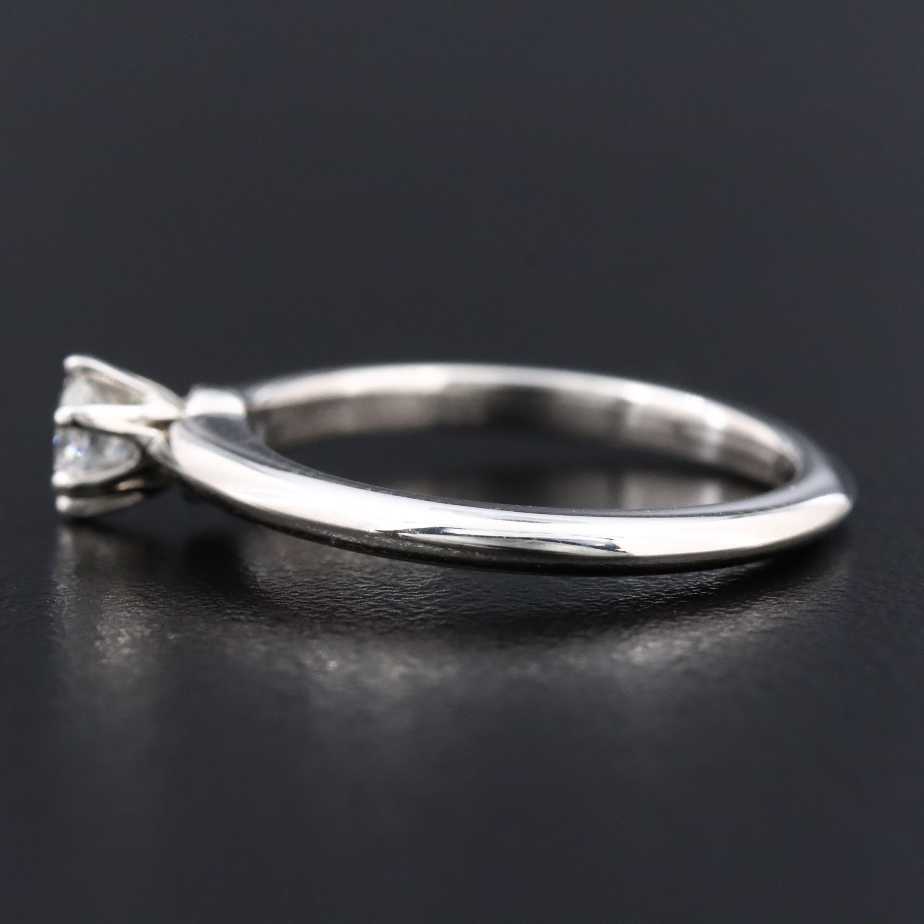 Tiffany & Co. Platinum 0.26 CT Knife Edge Solitaire Ring