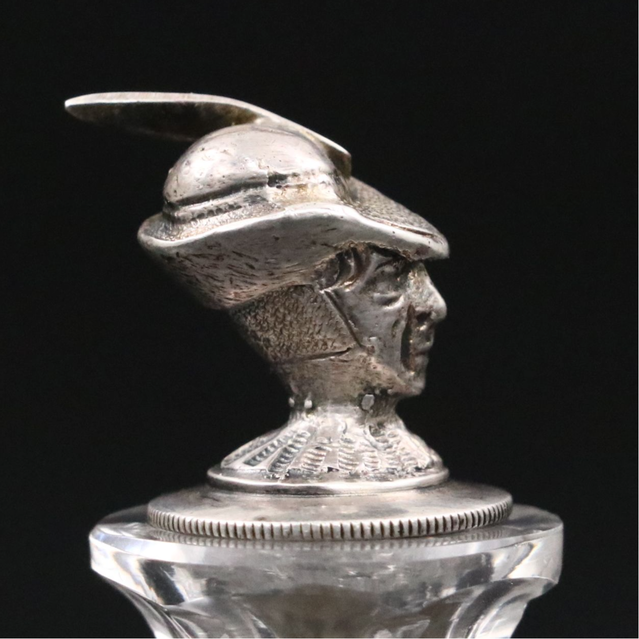 English Sterling Silver and Cut Glass Cayenne Pepper Bottle, 1909
