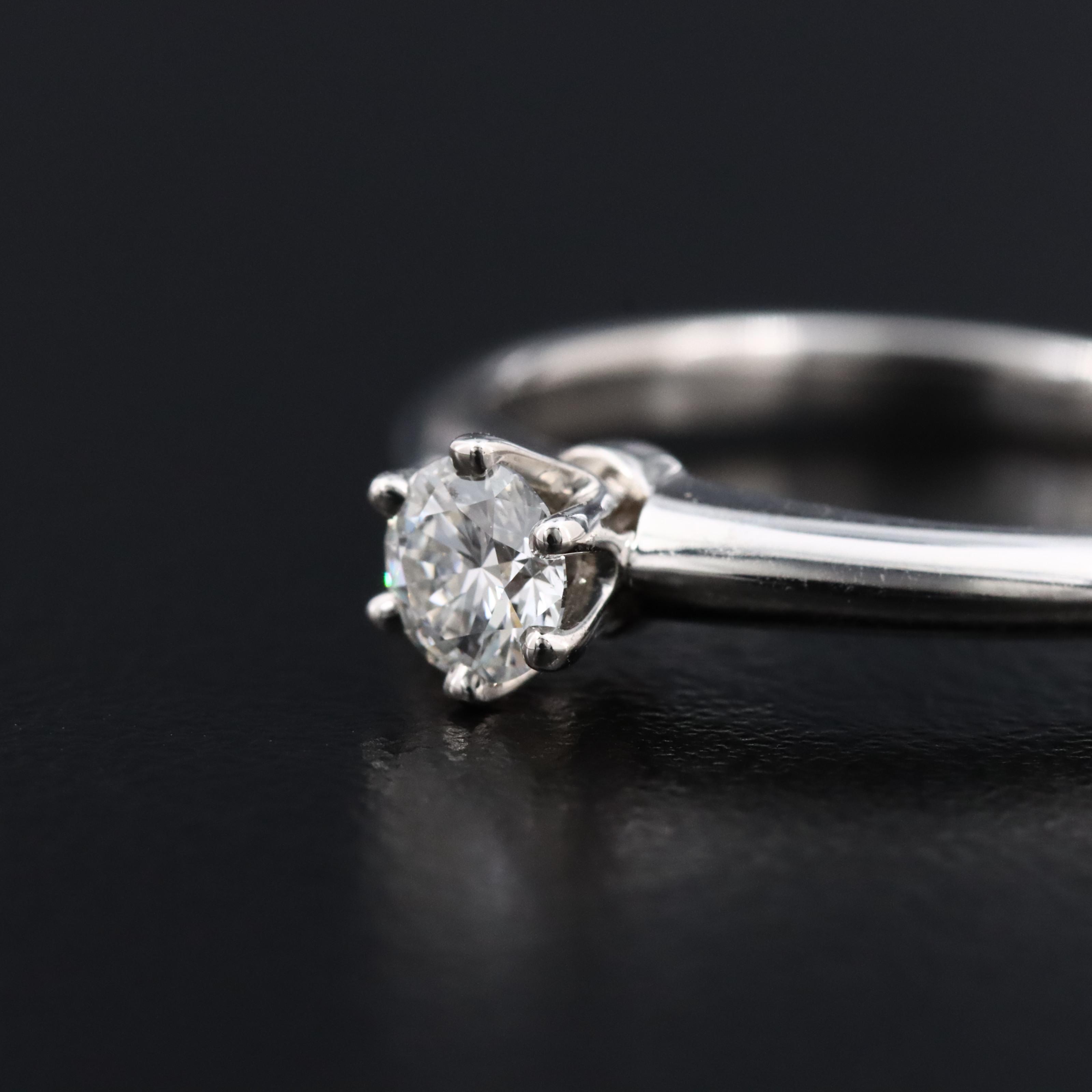 Tiffany & Co. Platinum 0.26 CT Knife Edge Solitaire Ring