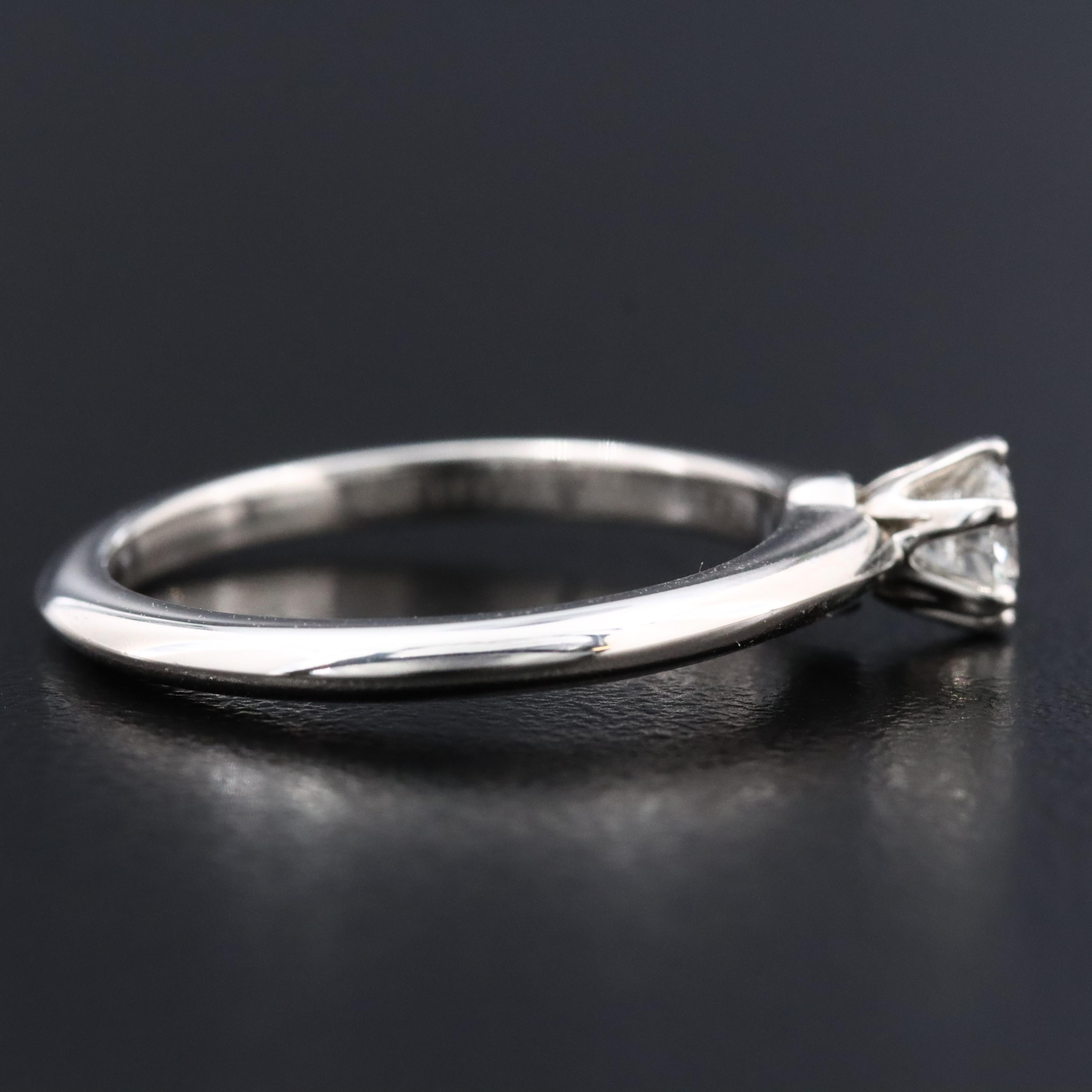 Tiffany & Co. Platinum 0.26 CT Knife Edge Solitaire Ring