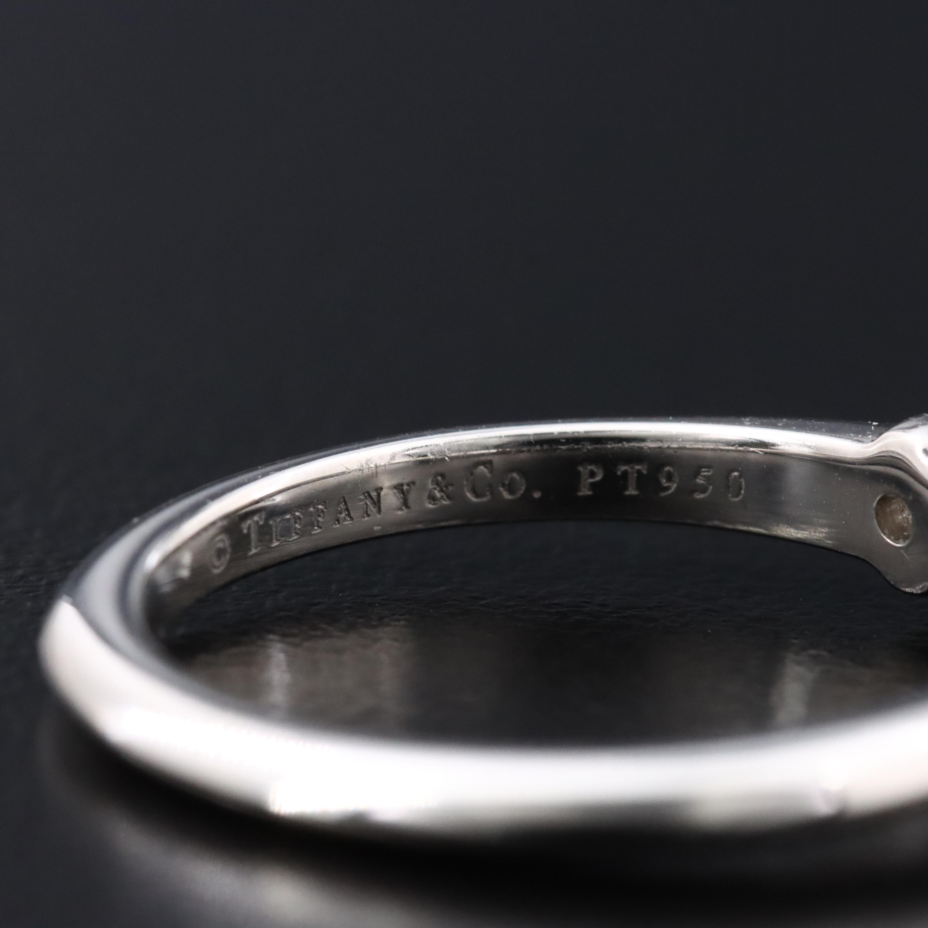 Tiffany & Co. Platinum 0.26 CT Knife Edge Solitaire Ring