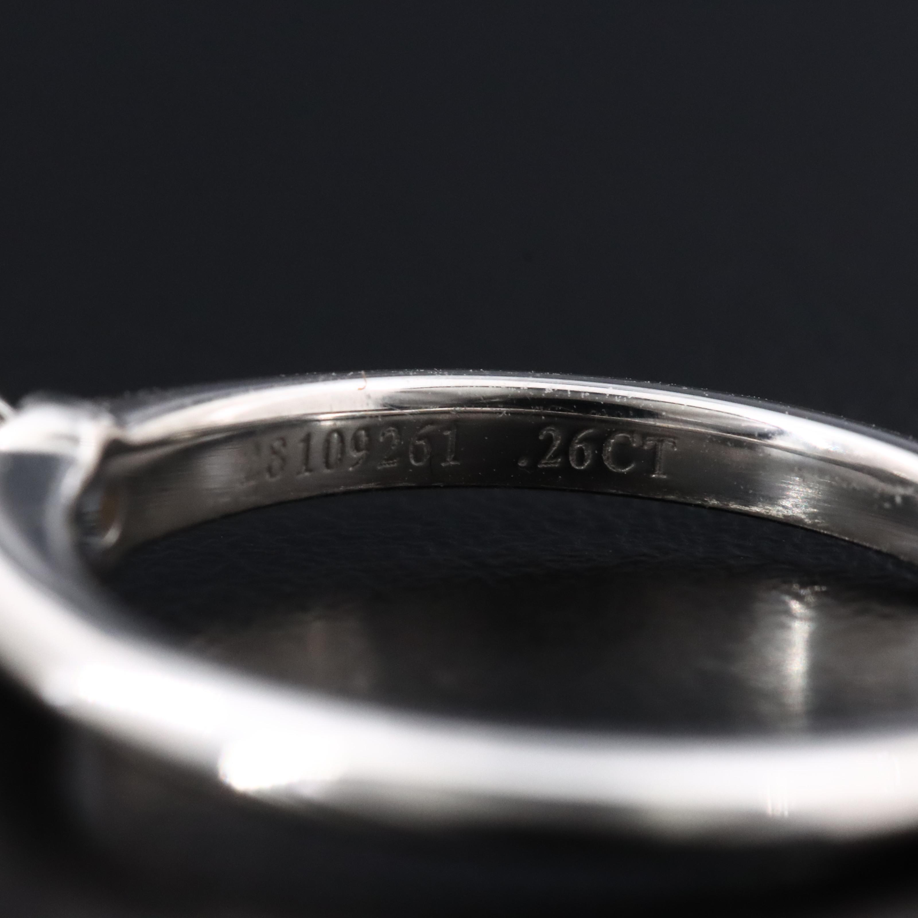 Tiffany & Co. Platinum 0.26 CT Knife Edge Solitaire Ring