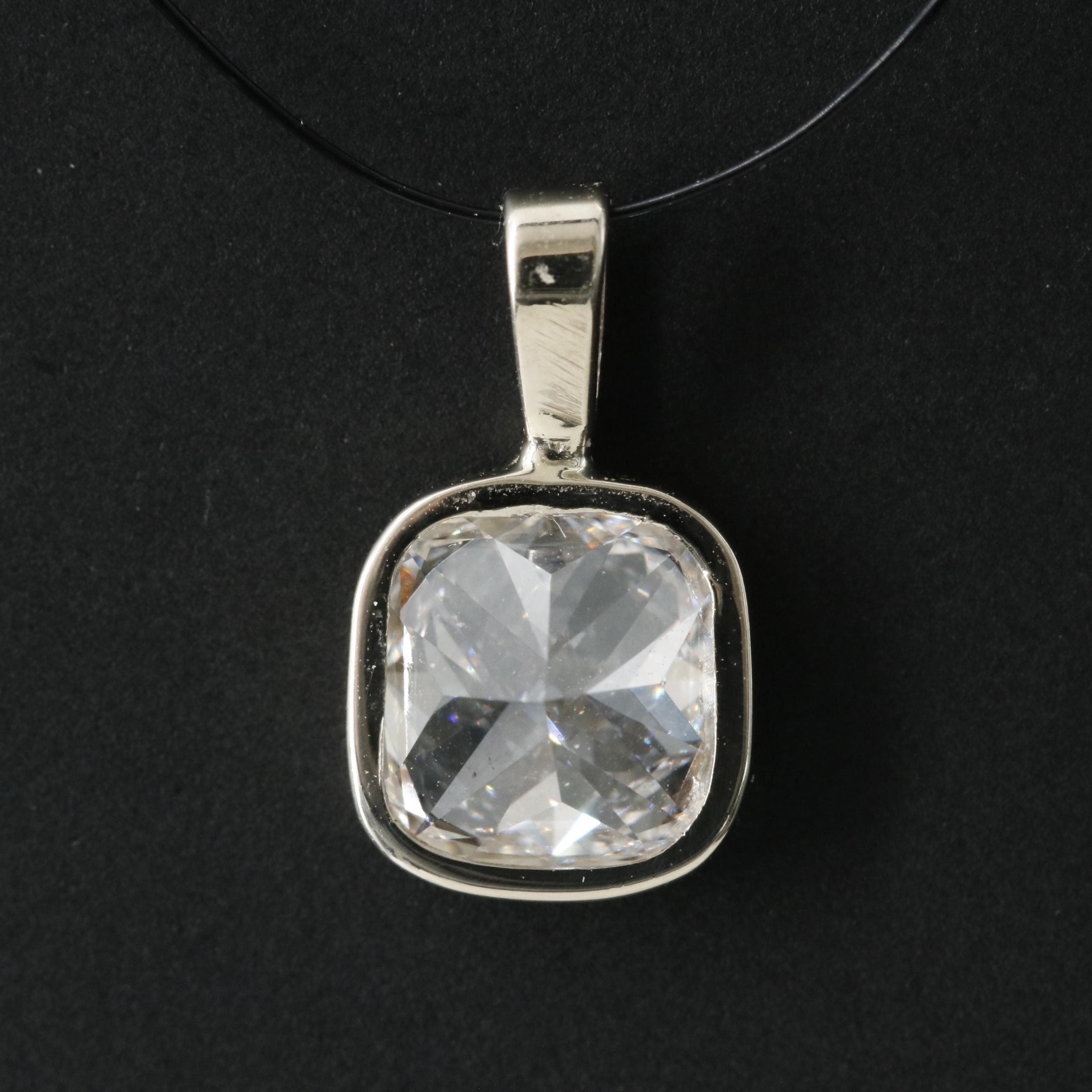 14K 1.14 CT Lab Grown Diamond Pendant