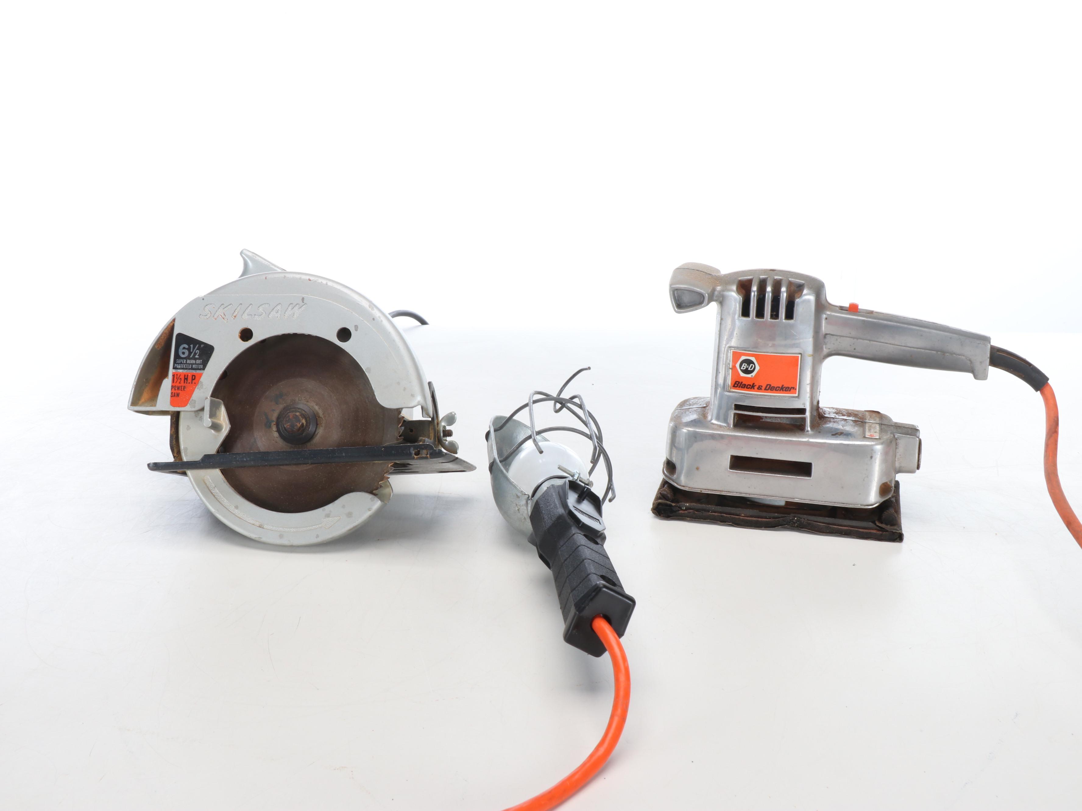 Assortment of Hand Tools and Tool Boxes with Other Power Equipment