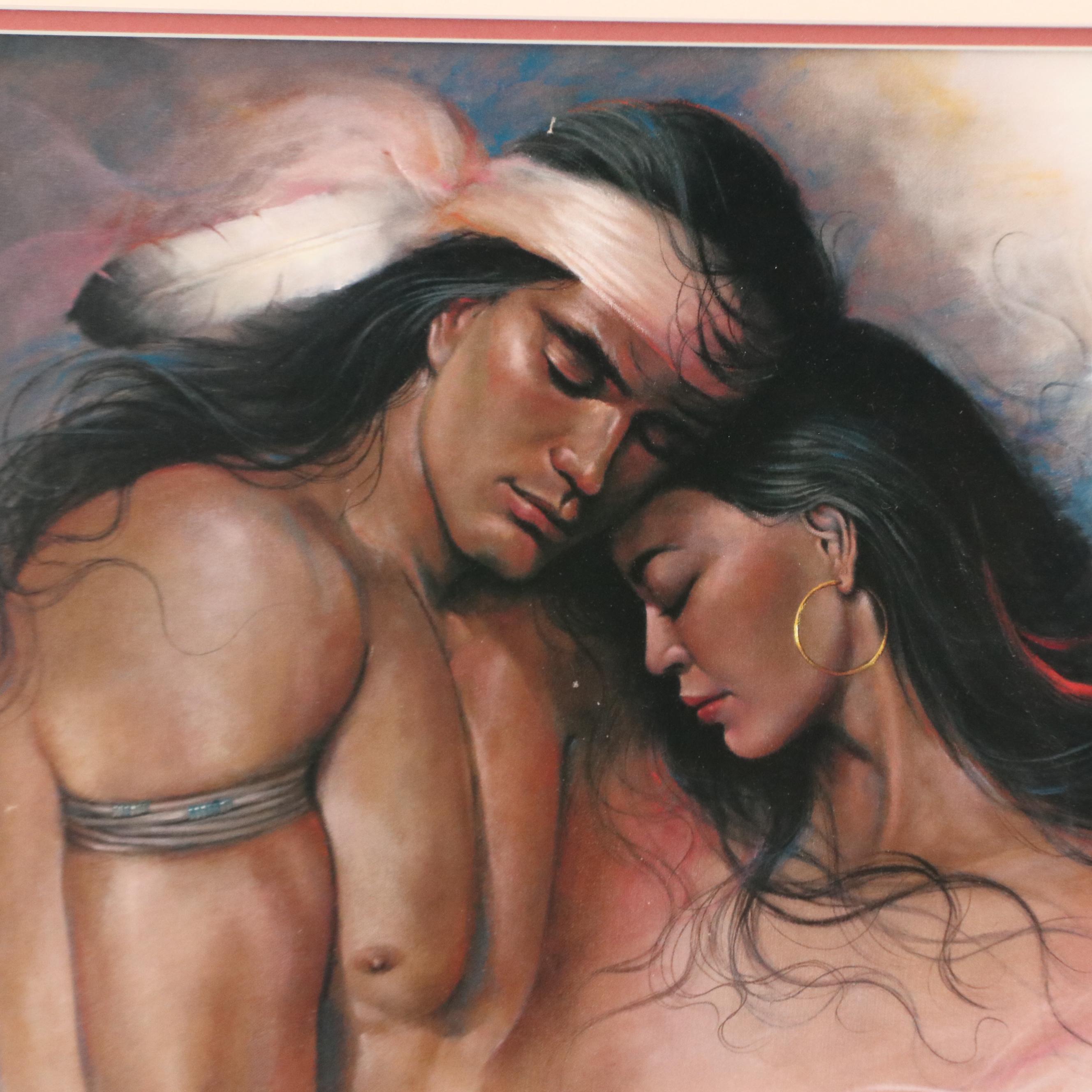 Ozz Franca Offset Lithograph "The Lovers," Late 20th Century