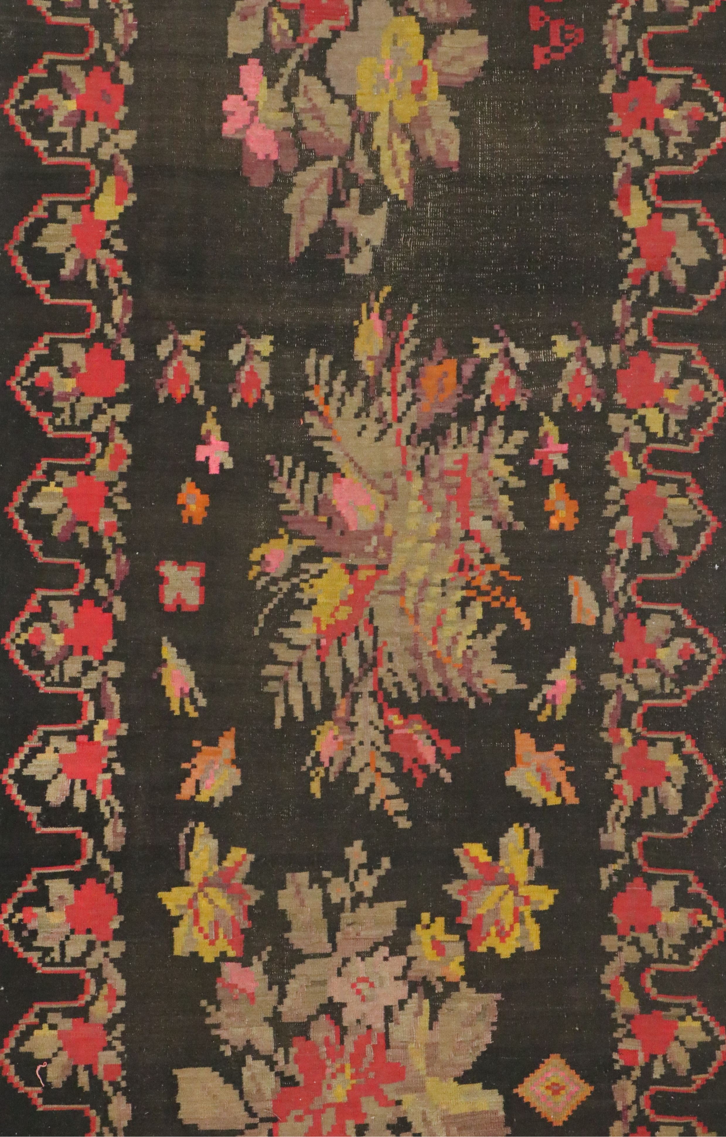 5'2 x 14'3 Handwoven Turkish Karabağ Kilim Long Rug