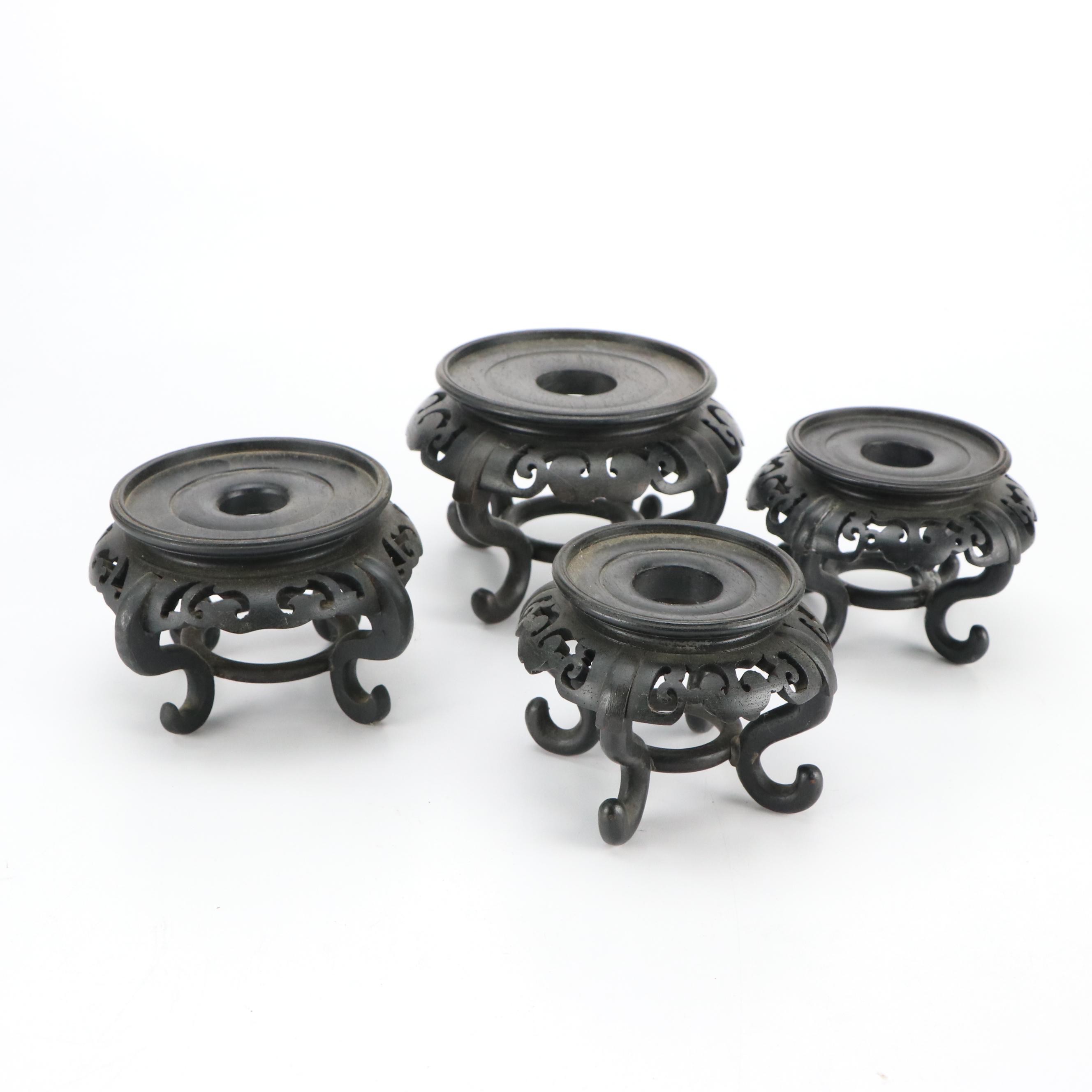 Chinese Carved Hardwood Stand Collection
