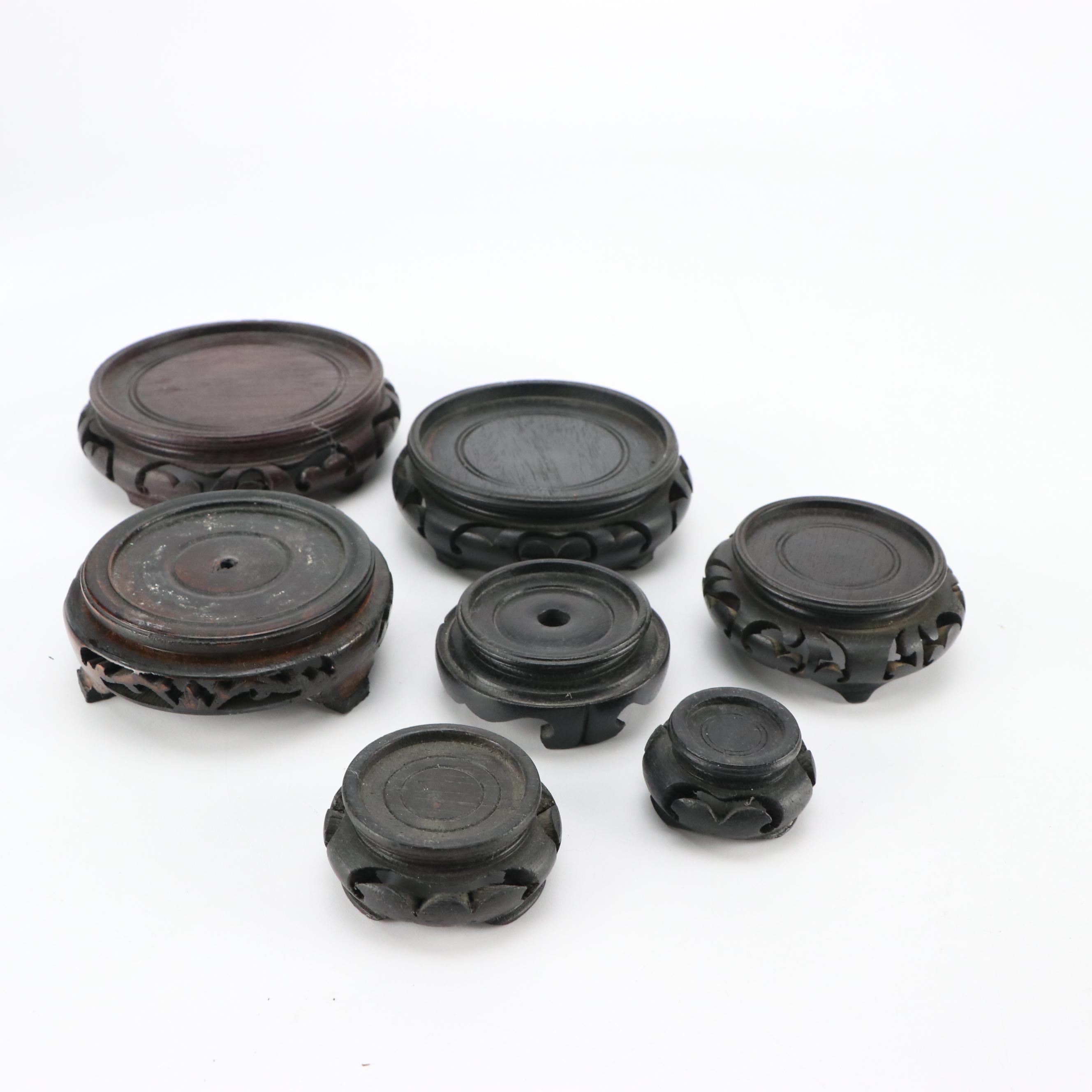 Chinese Carved Hardwood Stand Collection