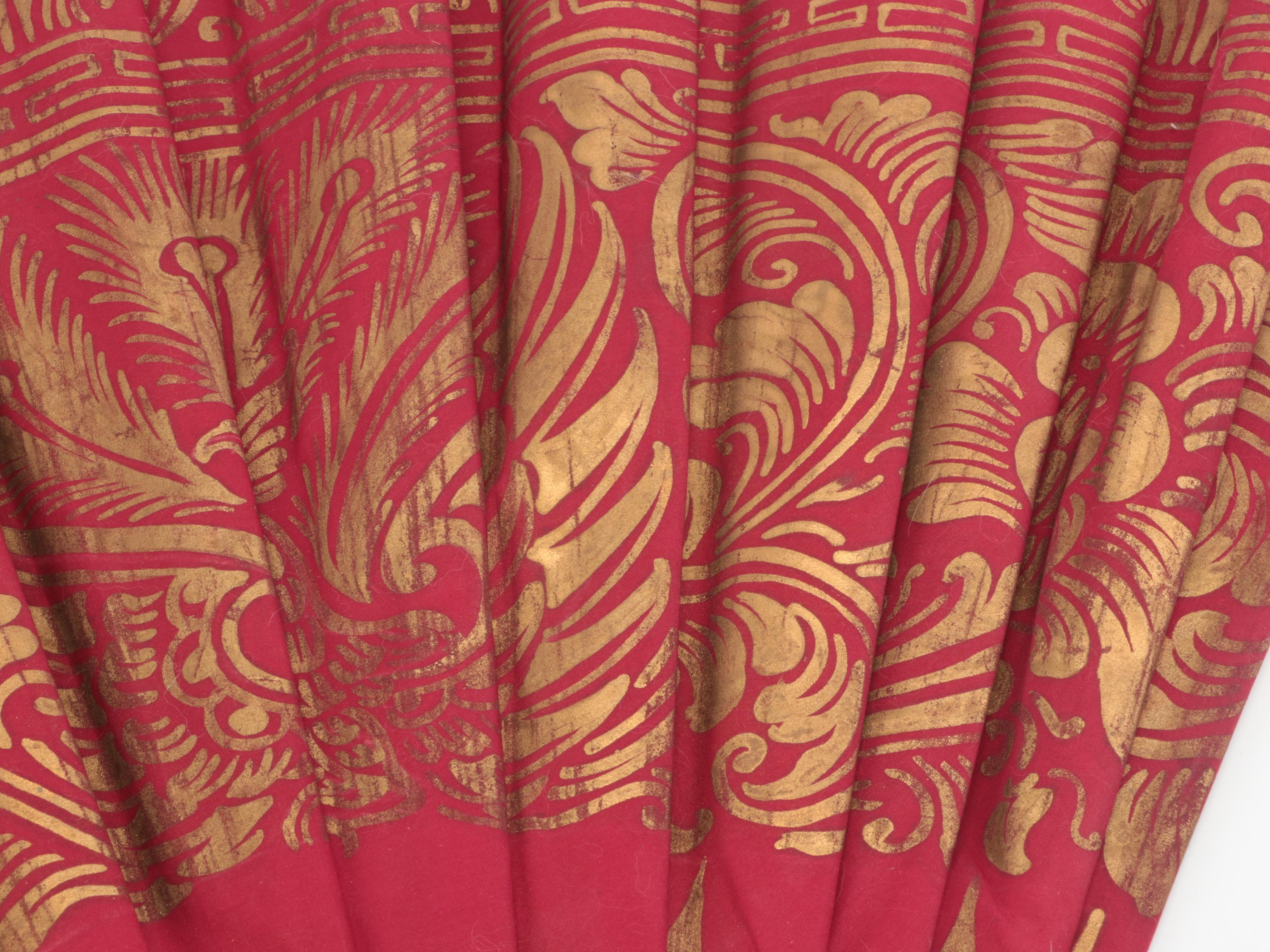 Japanese Gilt Paper Peacock Fan with Other Decorative Fabric Fan