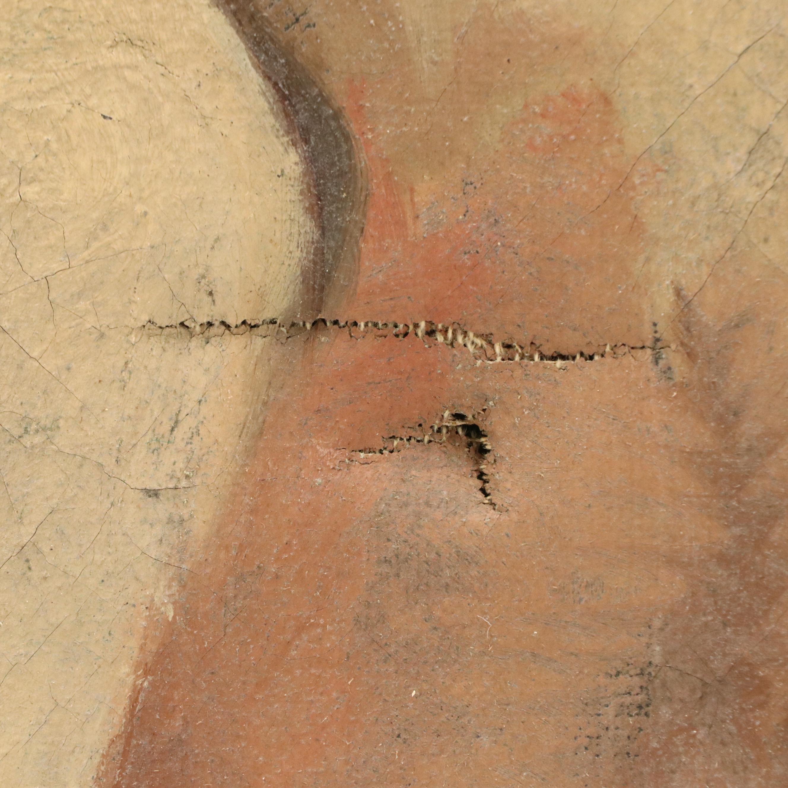 Harvey Shepard Oil Portrait of Man with Seascape, Mid-20th Century