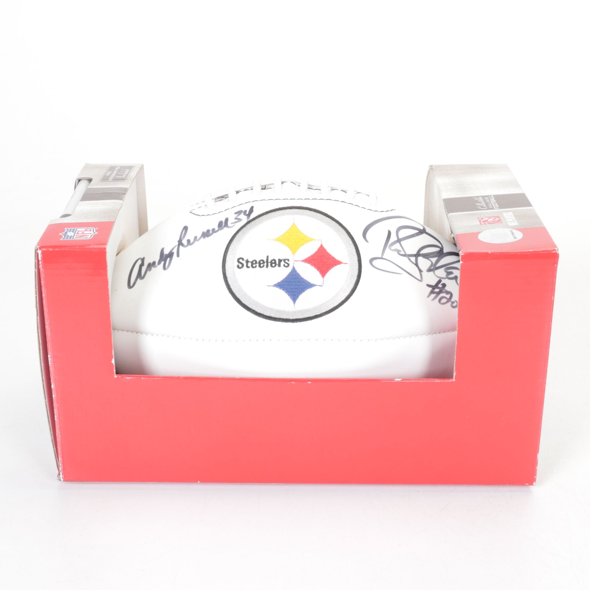 Rocky Bleier & Andy Russell Signed Football