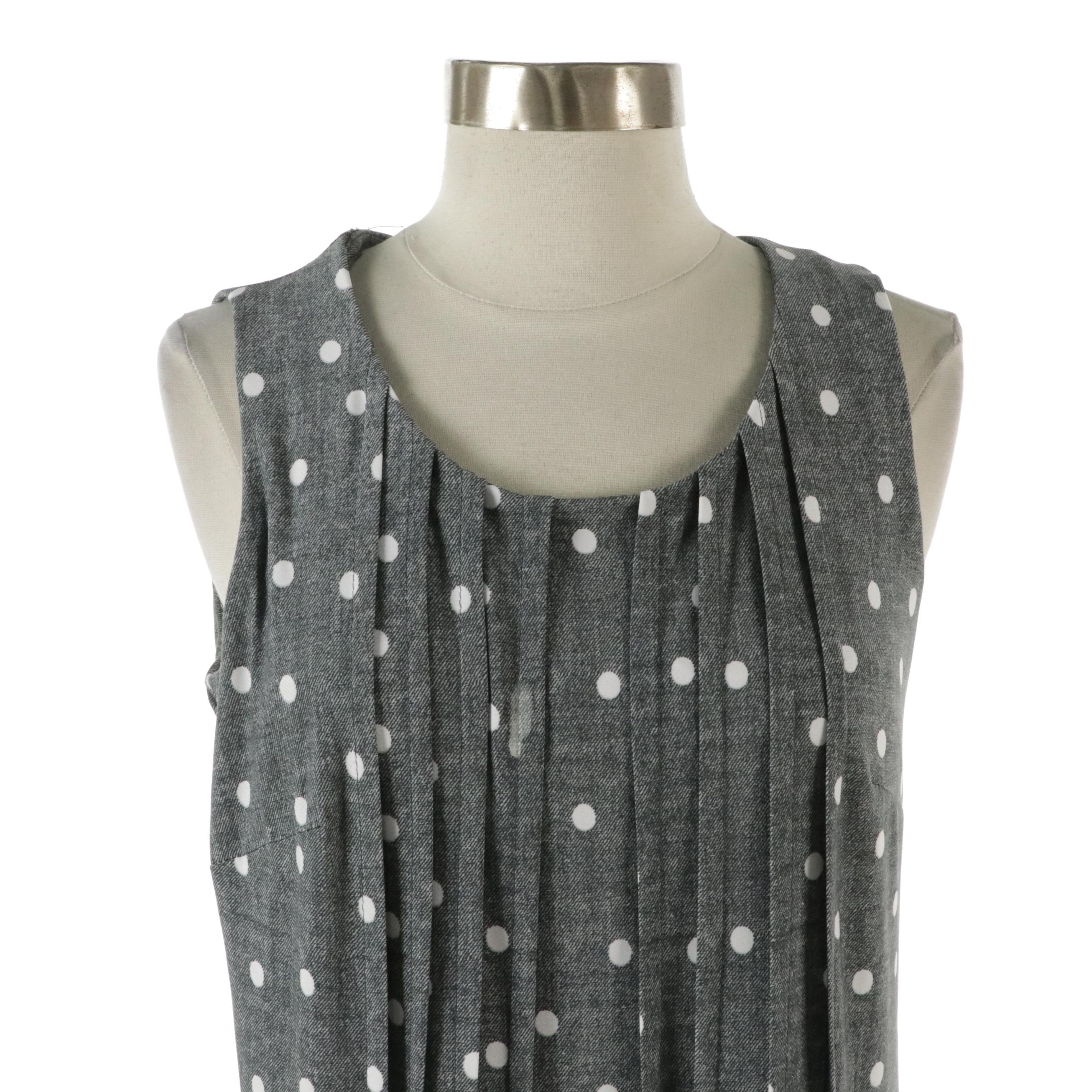 Candela Cotton Sleeveless Maxi Dress and Perceptions Polka Dot Sleeveless Dress