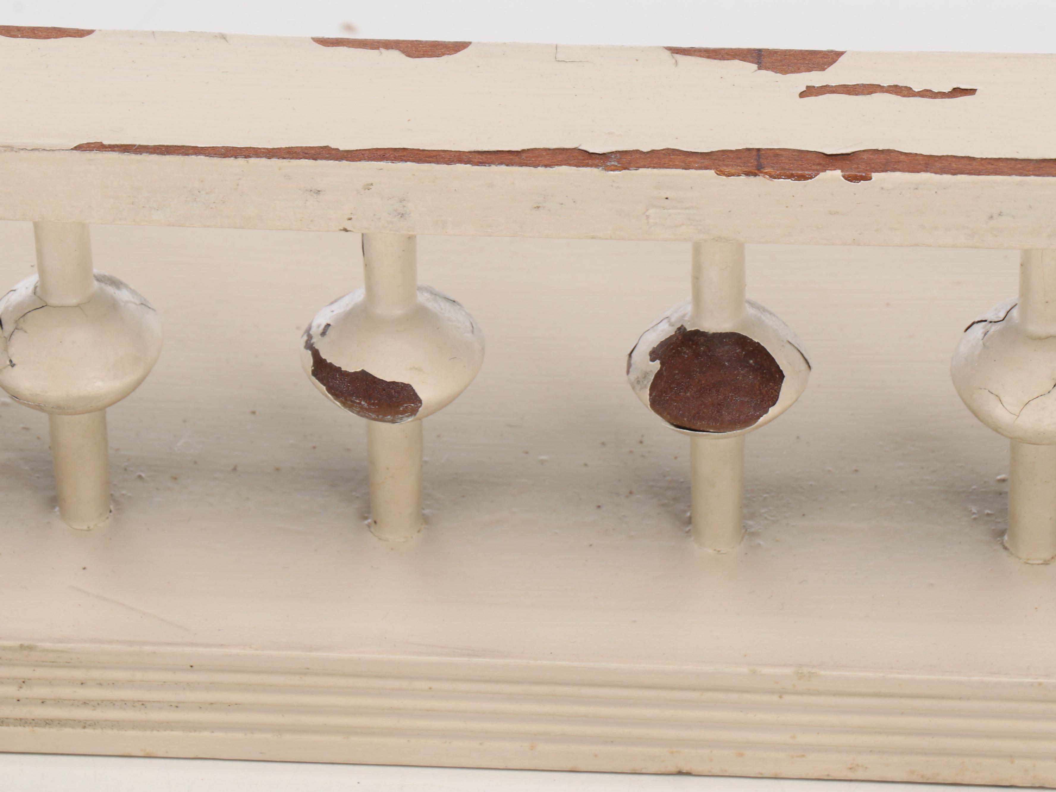 Victorian Painted Wood Ball and Stick Wall Shelves, Late 19th/Early 20th C.