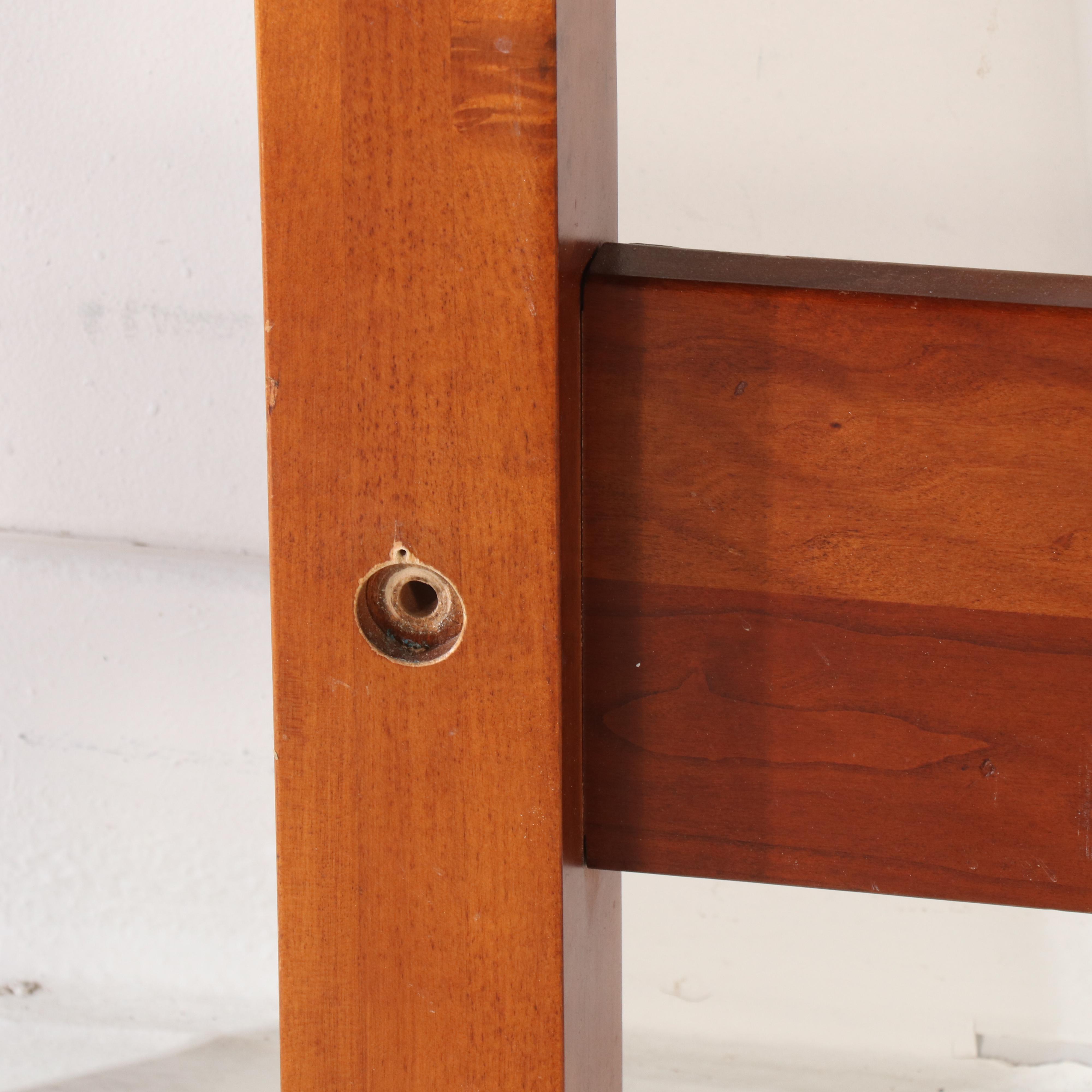 Lexington Cherry Four Poster Queen Bed and Pair of Bachelor Chest Nightstands