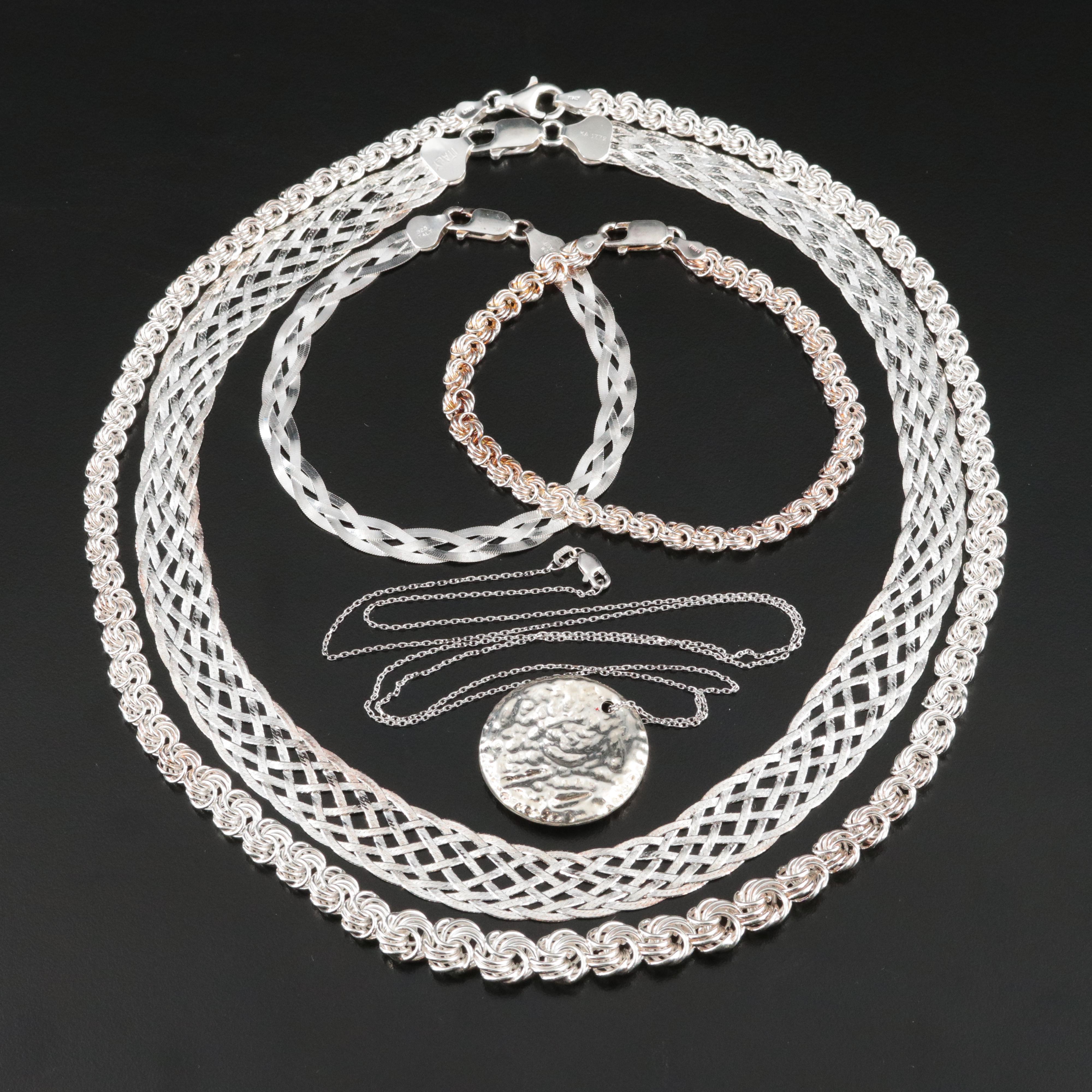 Sterling Necklace and Bracelet Collection