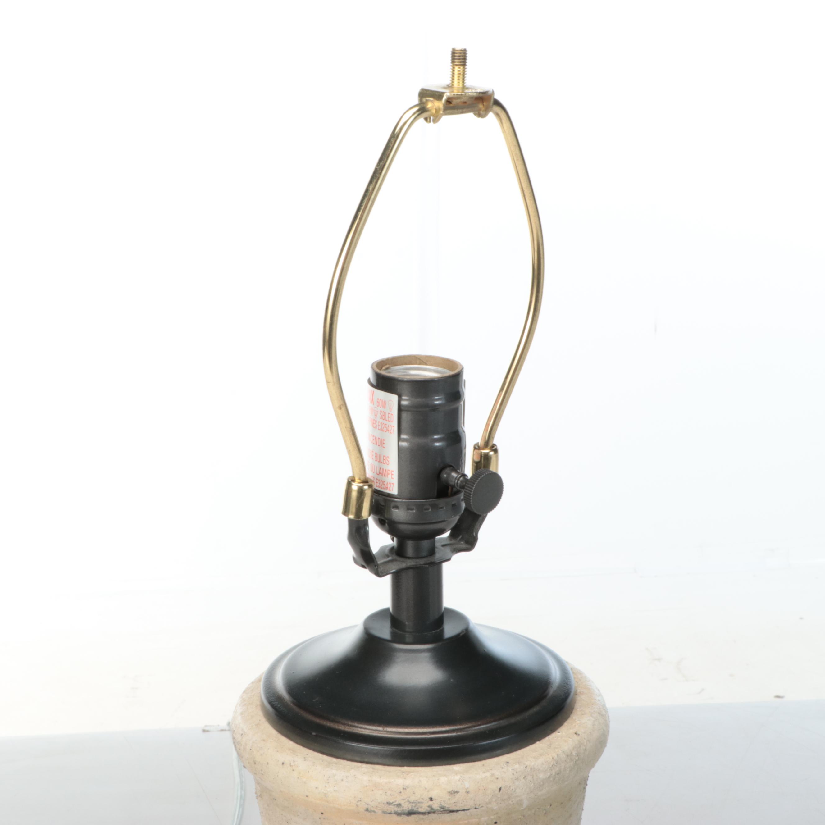 Pottery Barn "Anders" Table Lamp with Cotton Drum Shade