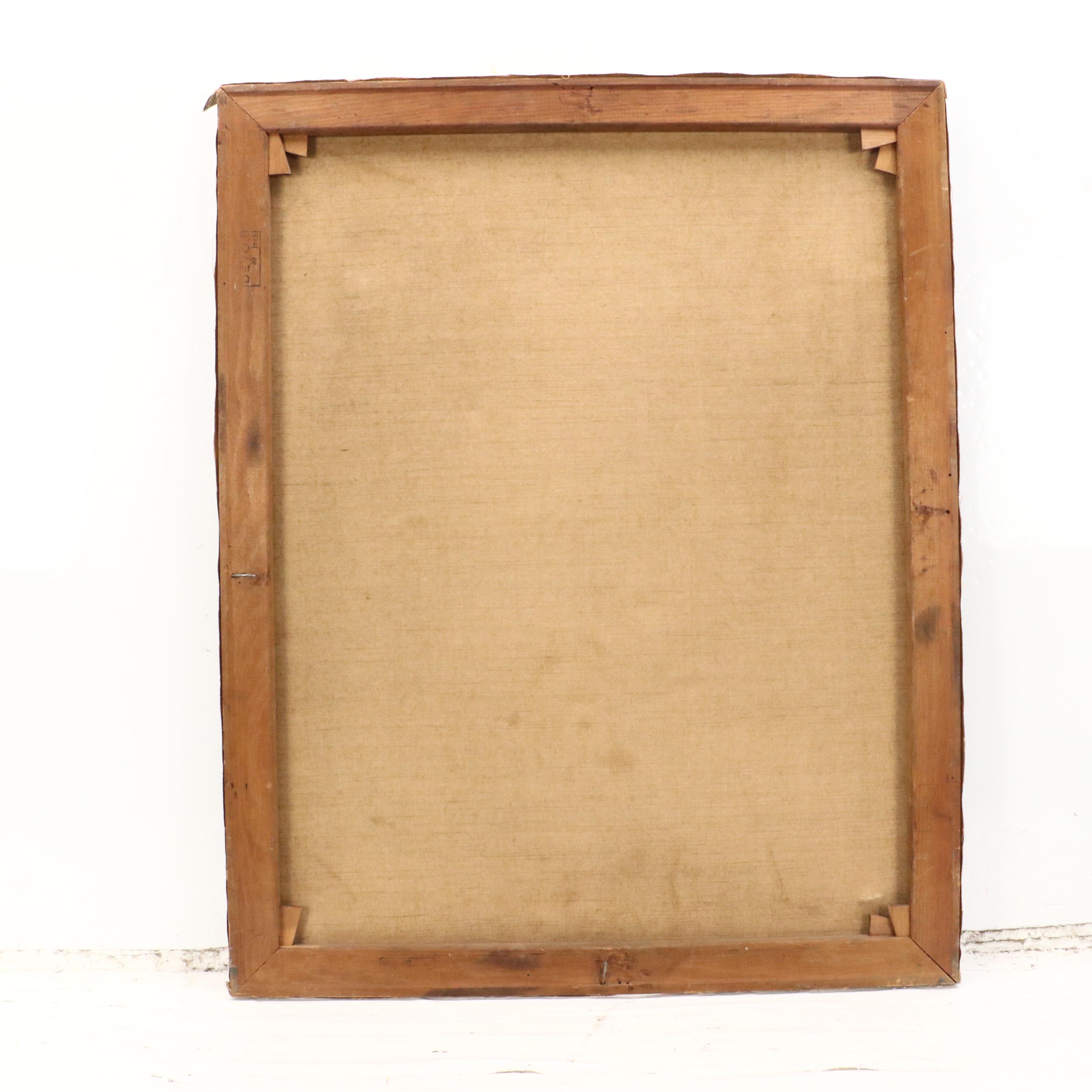 Harvey Shepard Figural Oil Painting with Fruit, Mid-20th Century