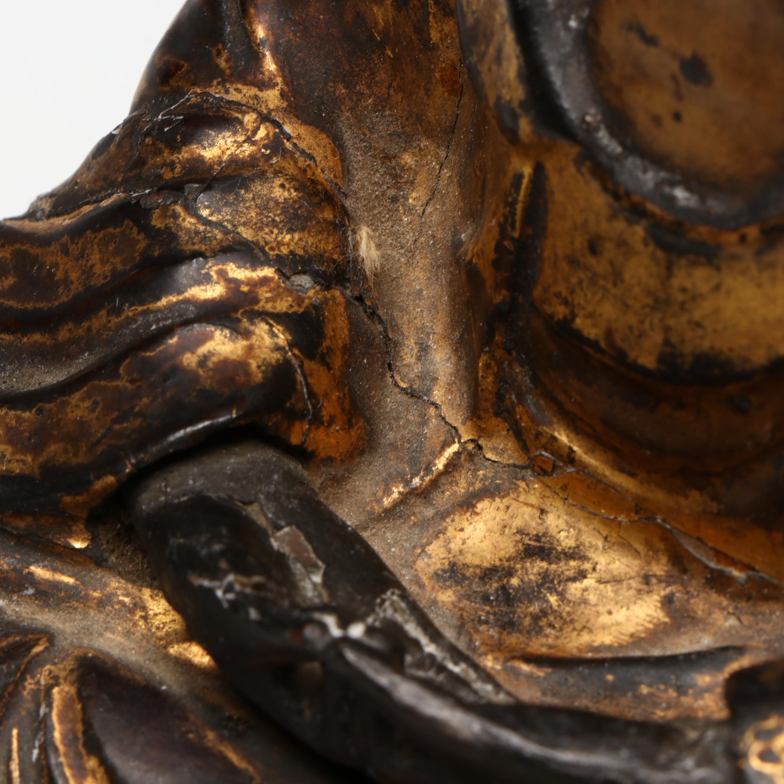 Japanese Gilt Wood Seated Amida Buddha, Circa 19th Century