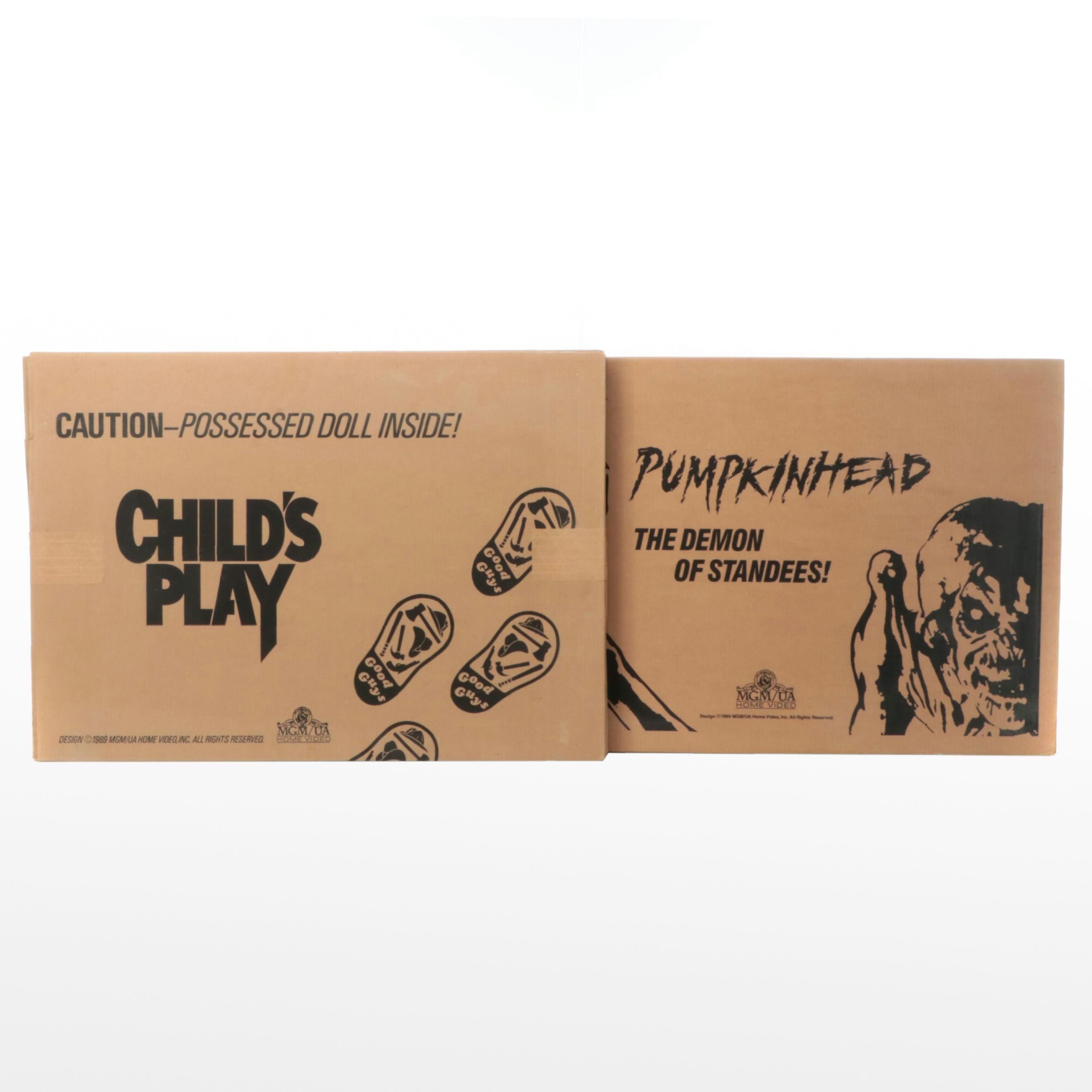 "Child's Play" and "Pumpkinhead" Cardboard Standees, Late 20th C.