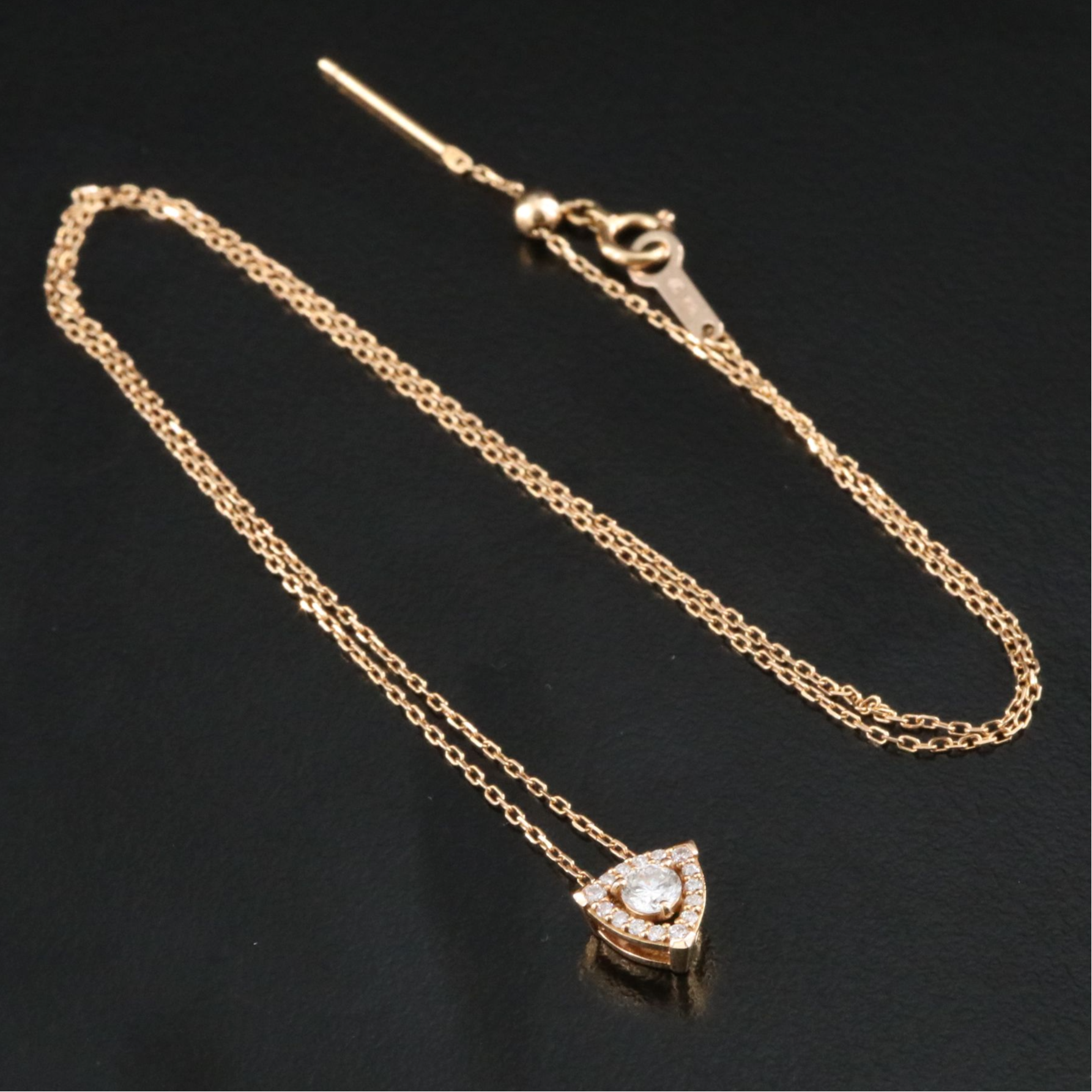 18K 0.27 CTW Diamond Pendant Necklace