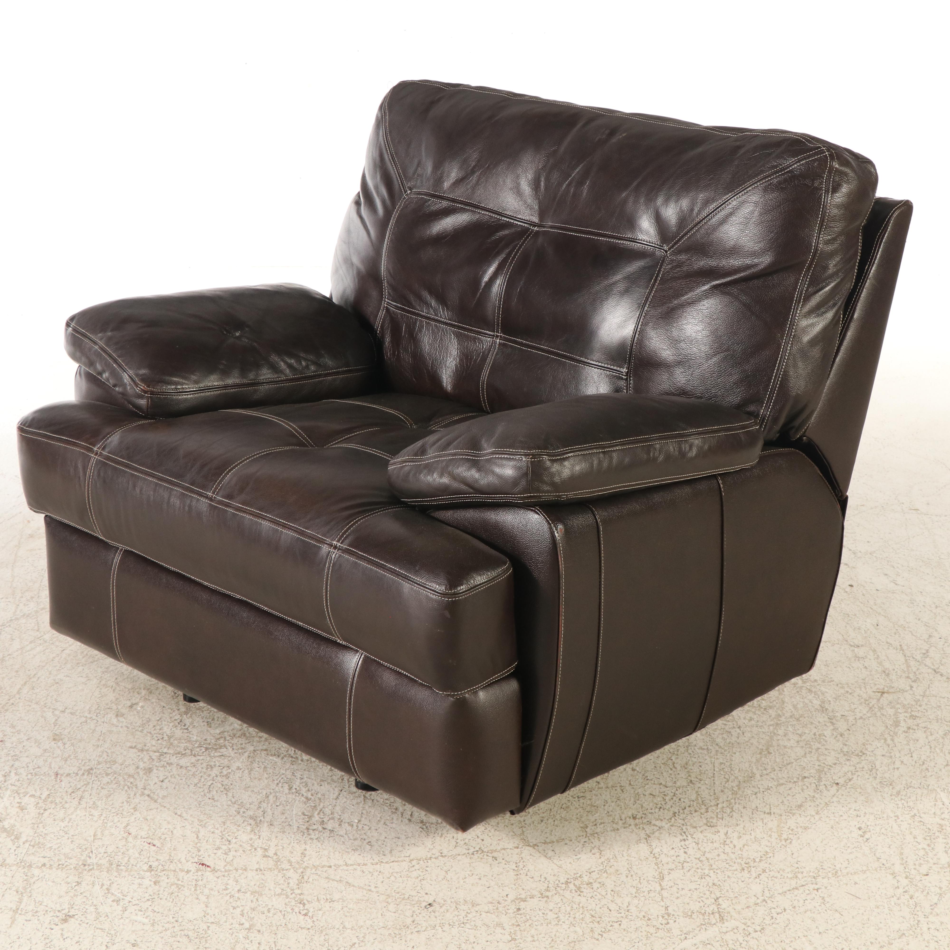 Pair of Leather Lounge Chairs