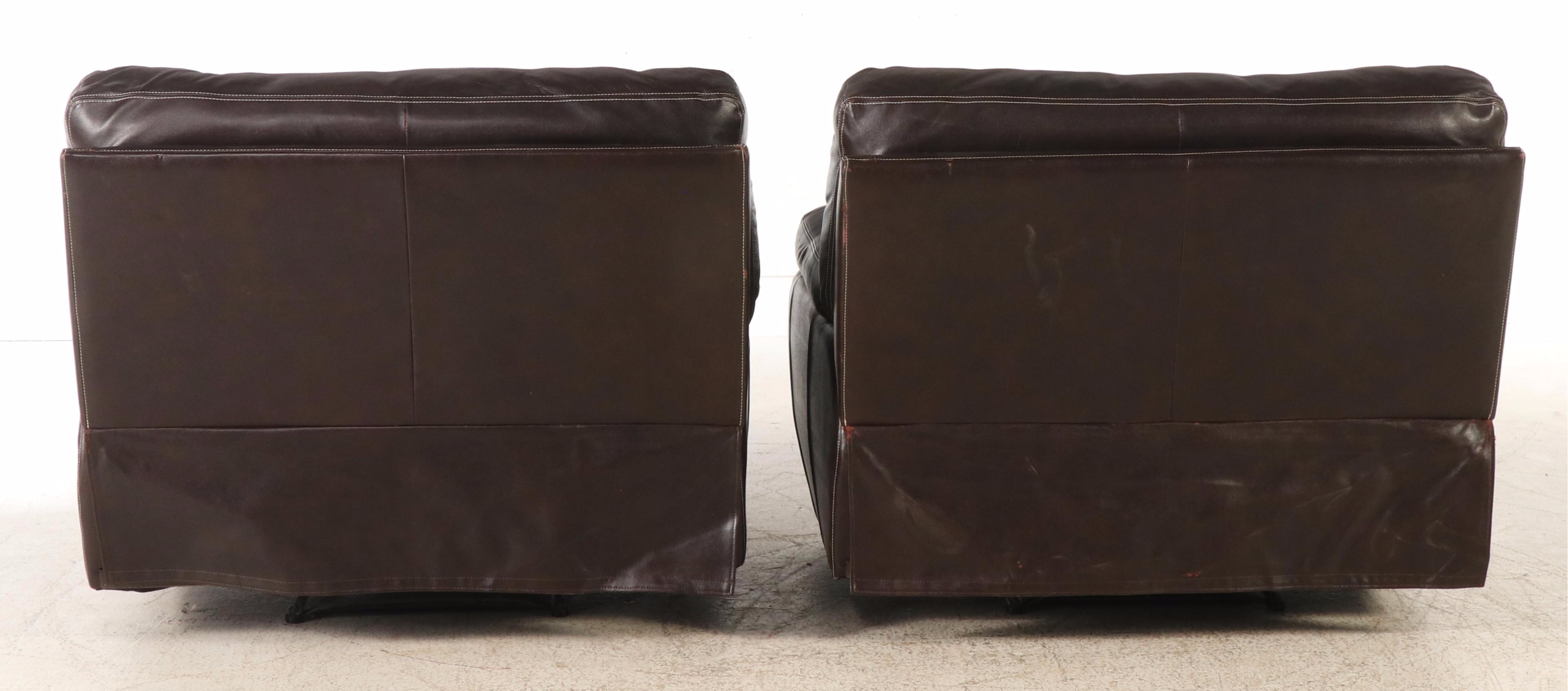 Pair of Leather Lounge Chairs