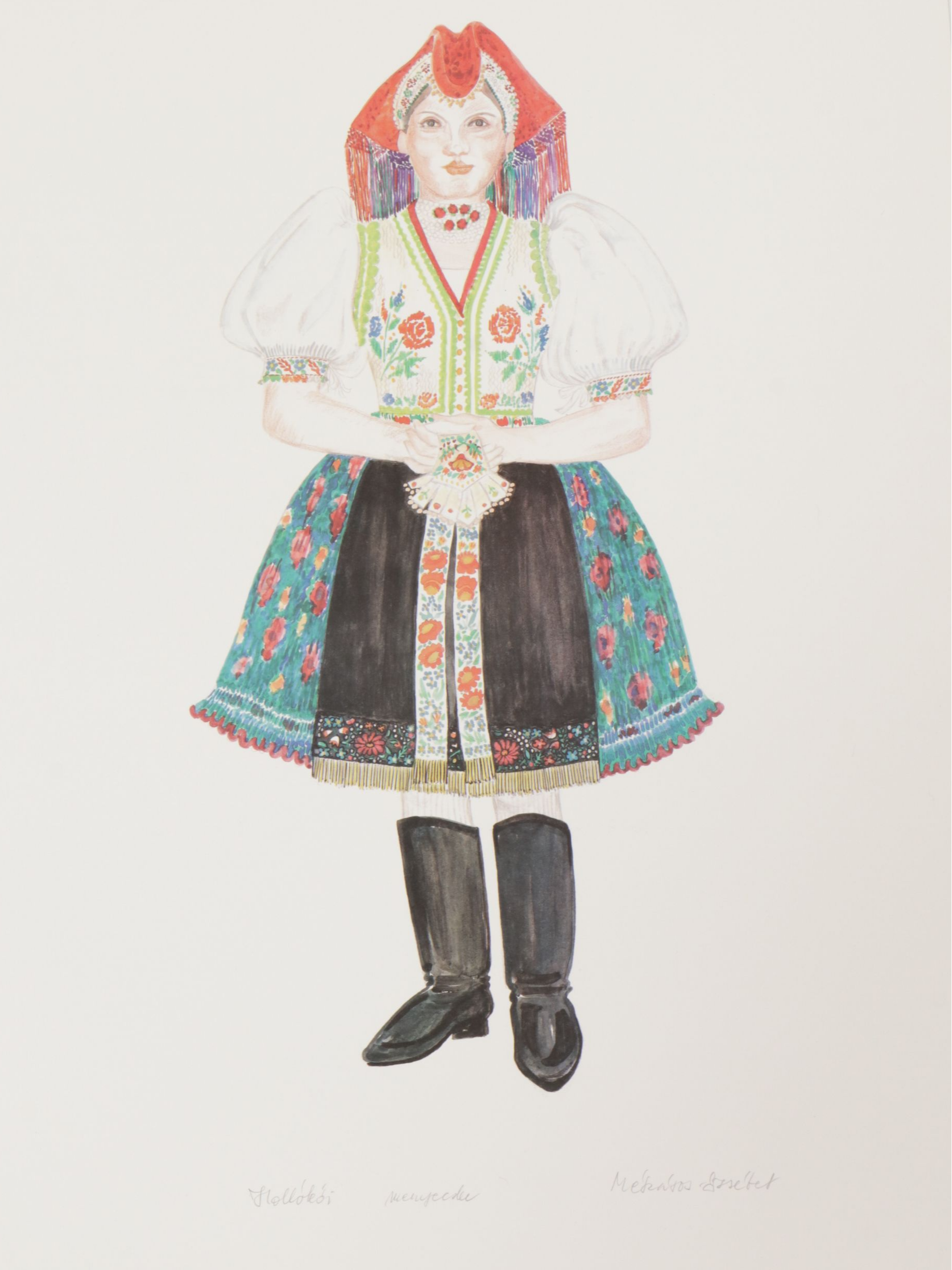 Mészáros Erzsébet Offset Lithograph Folk Art Album "Palóc Brides"