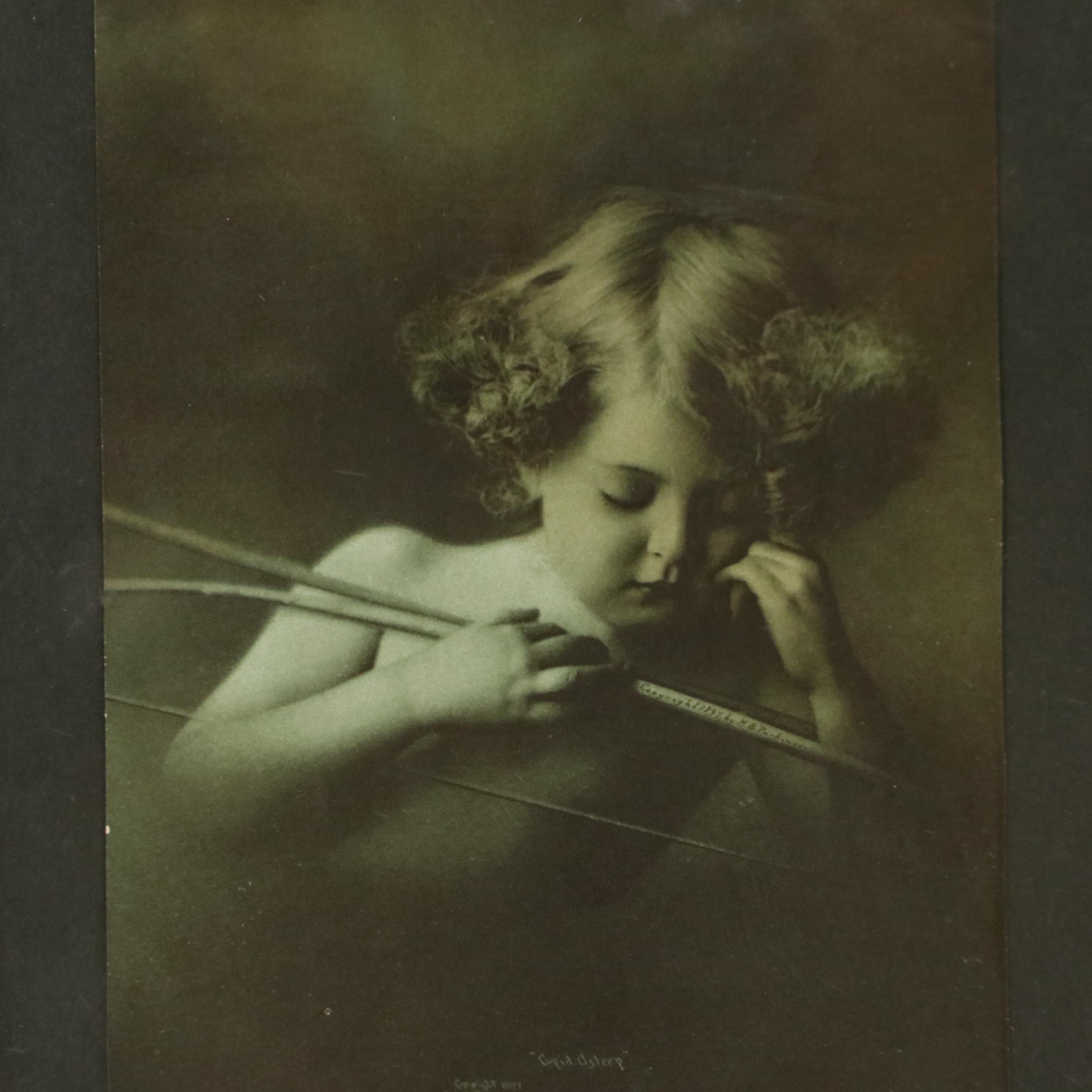 M. B. Parkinson Platinum Photographs "Cupid Awake" and "Cupid Asleep," 1897