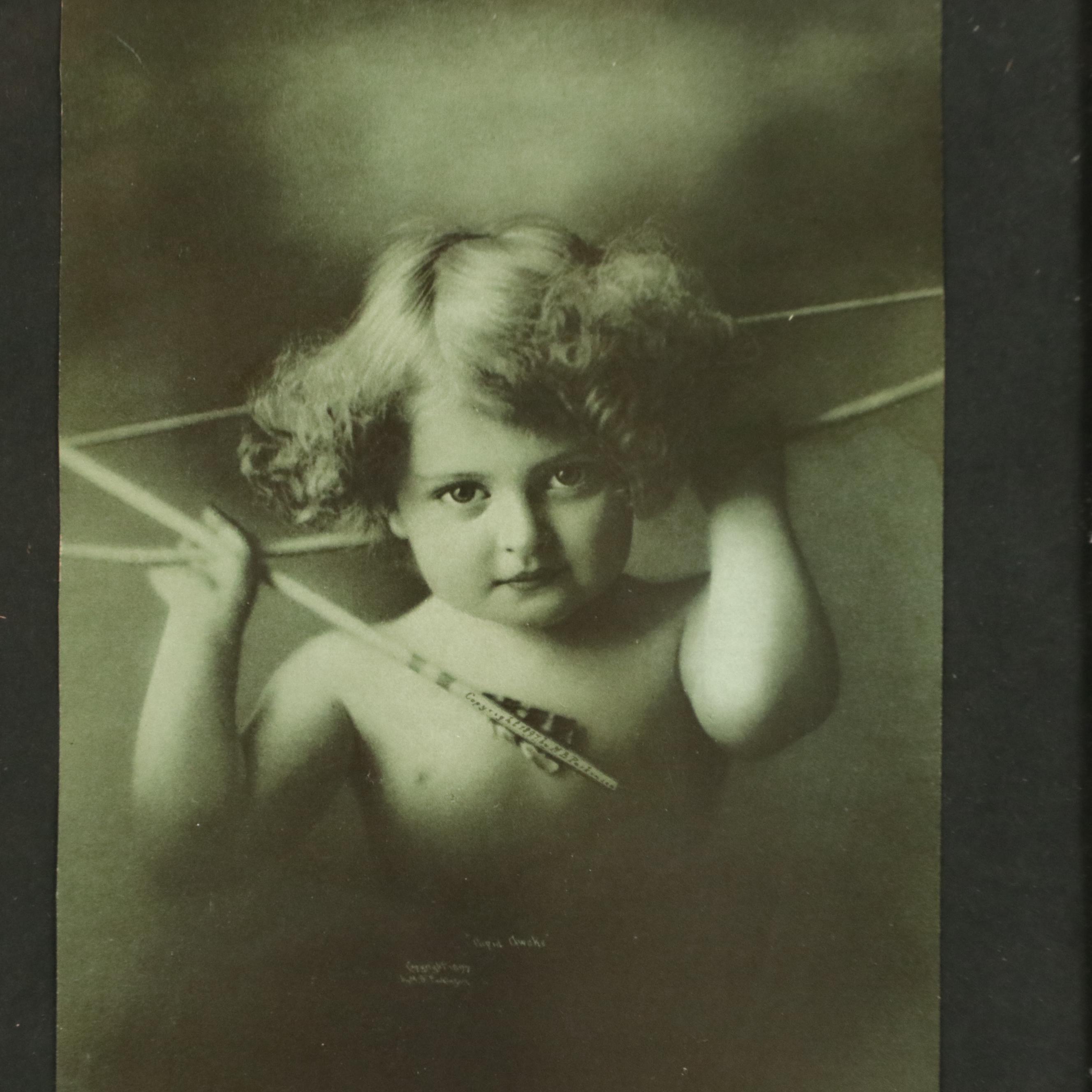 M. B. Parkinson Platinum Photographs "Cupid Awake" and "Cupid Asleep," 1897