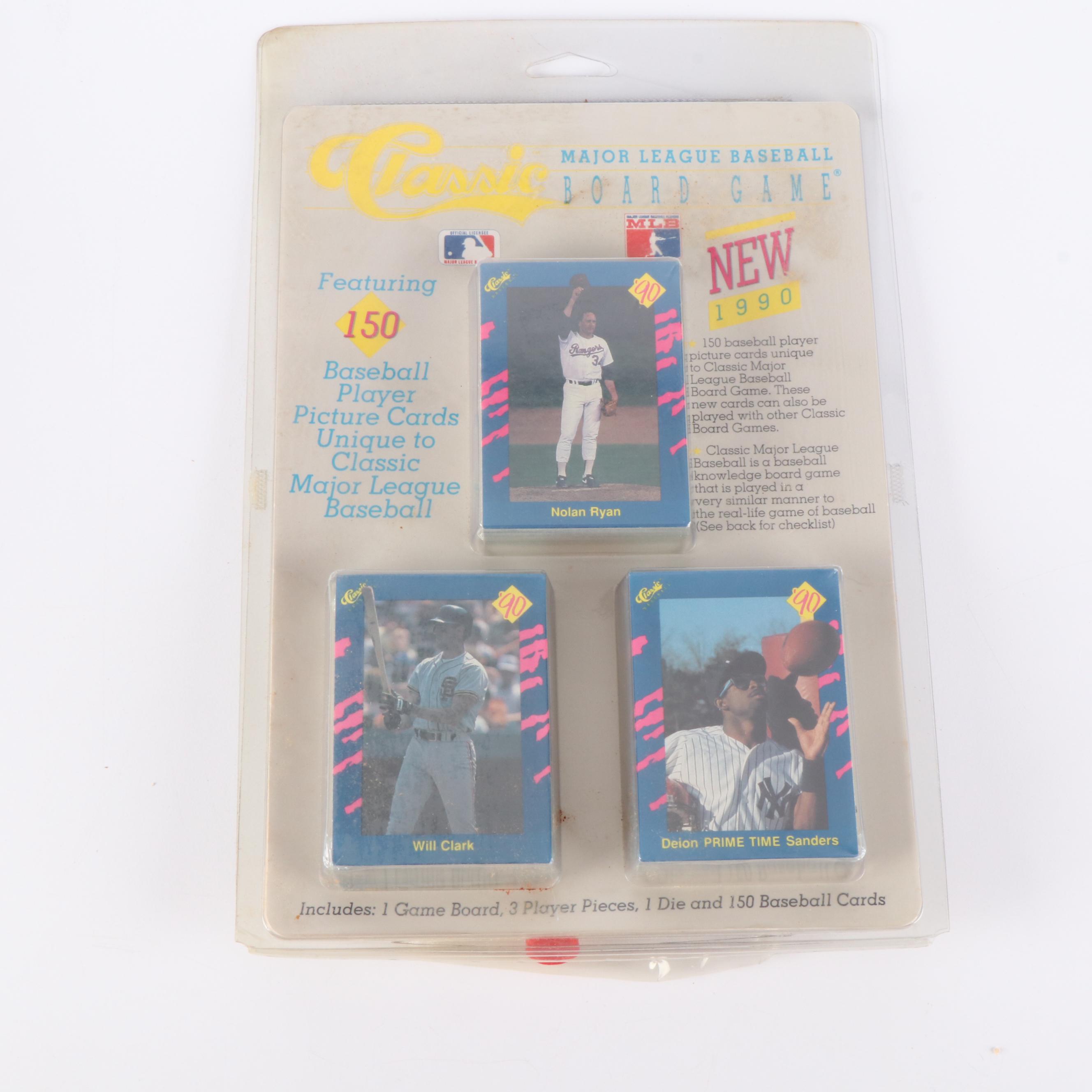 1979 Topps Baseball Cards with 1990 Classic Trading Card Board Game