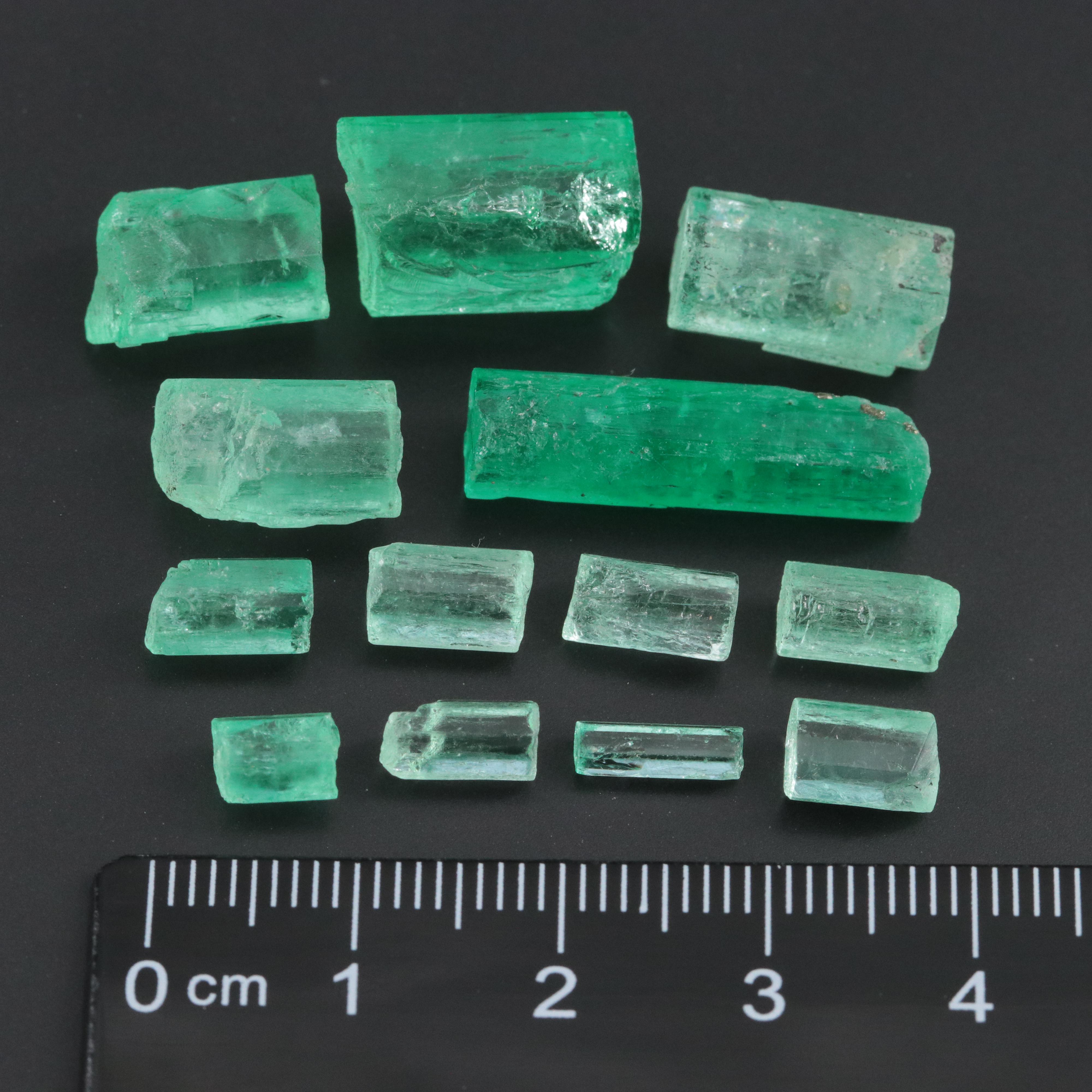 Loose 54.55 CTW Rough Emeralds