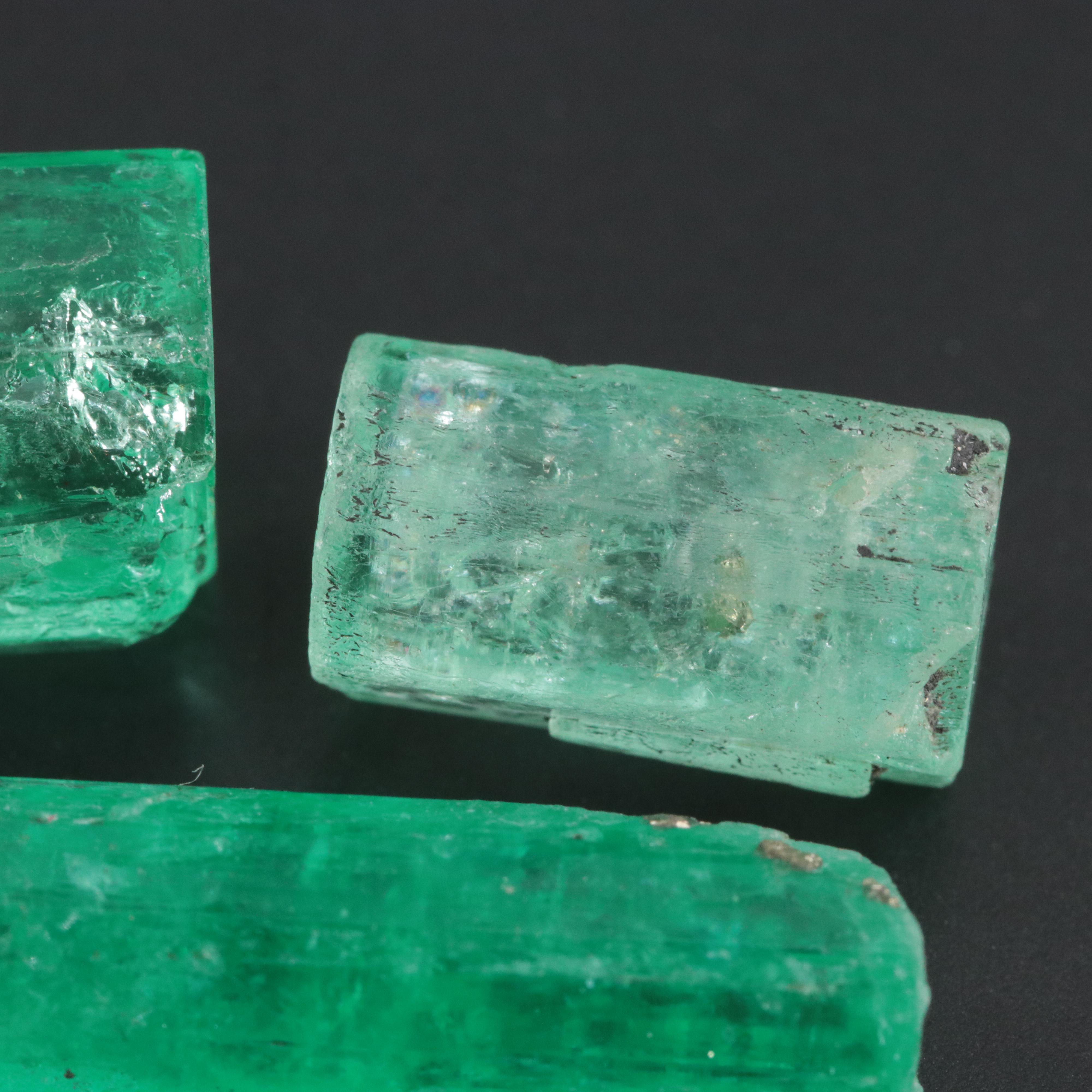 Loose 54.55 CTW Rough Emeralds