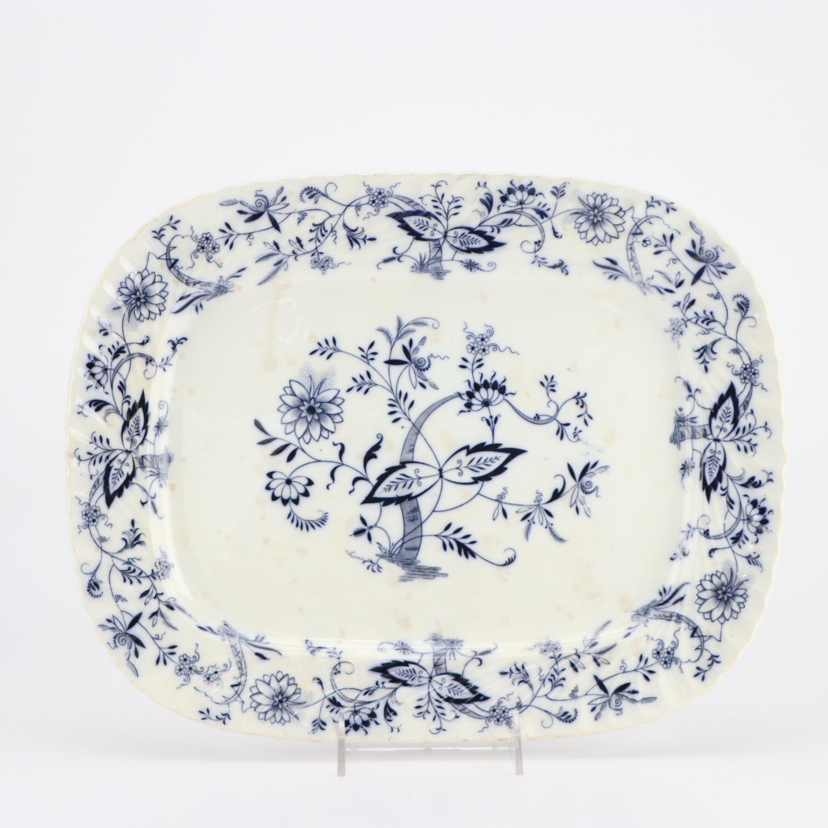 J & G Meakin "Romantic England" Ironstone Plate with Ceramic Tray