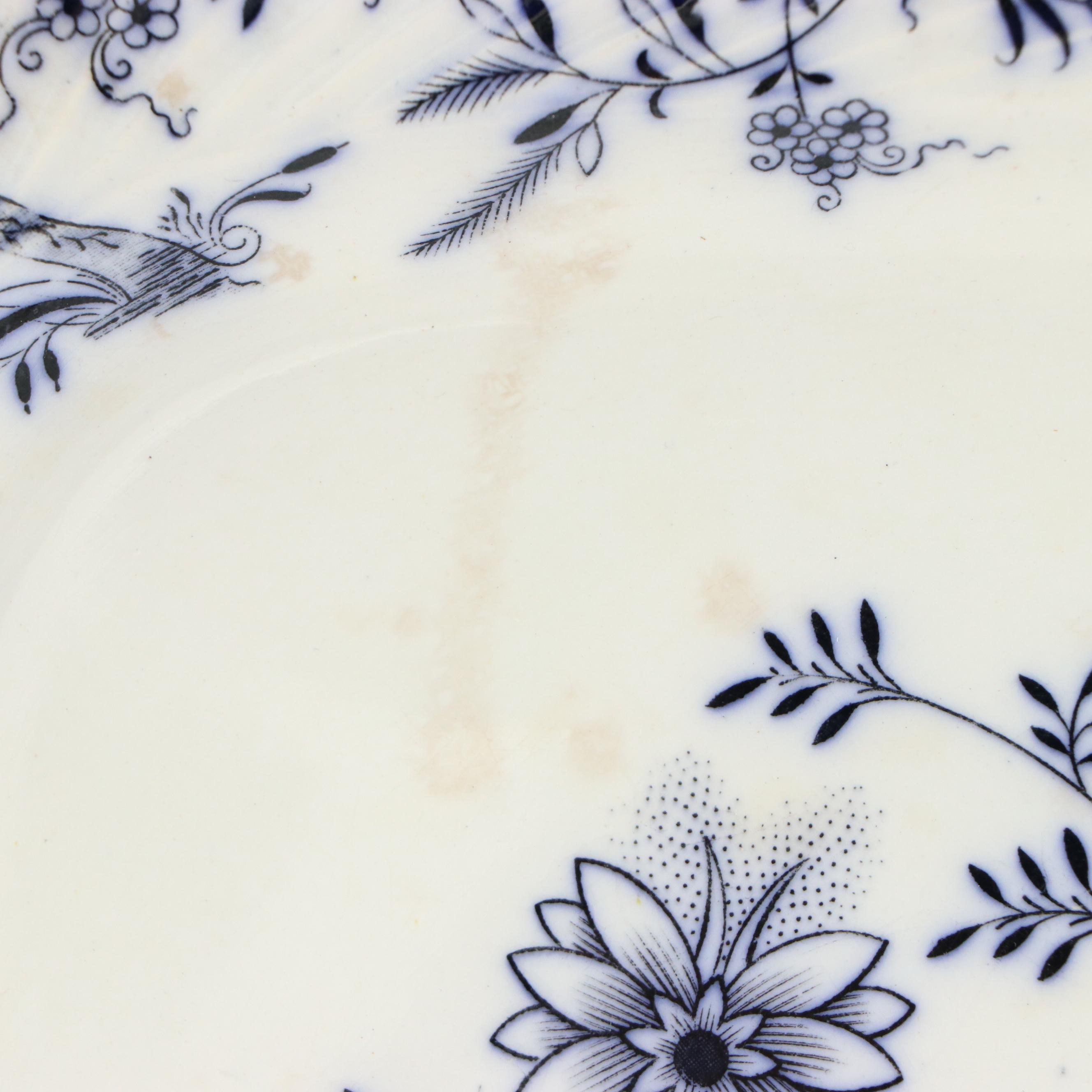 J & G Meakin "Romantic England" Ironstone Plate with Ceramic Tray