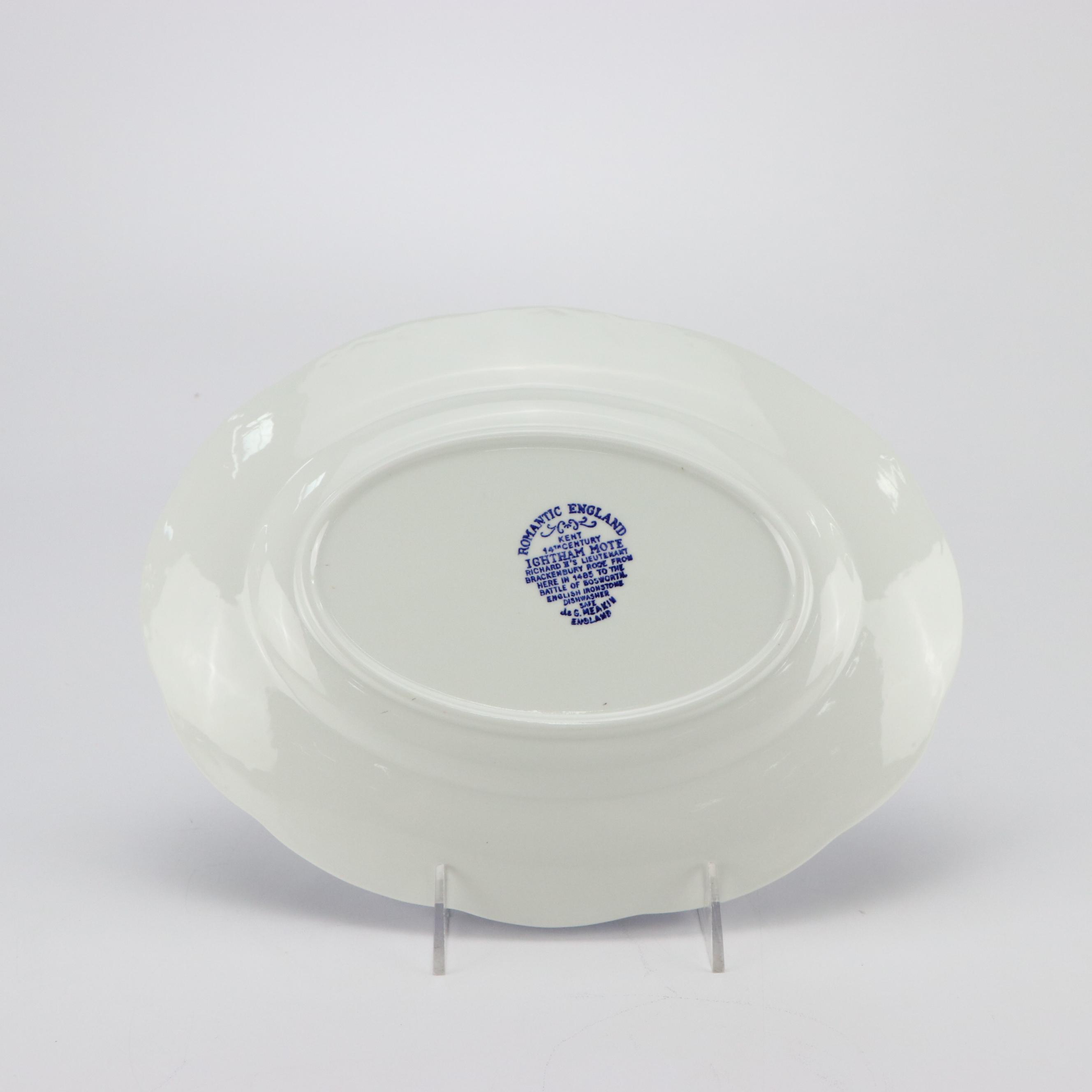 J & G Meakin "Romantic England" Ironstone Plate with Ceramic Tray