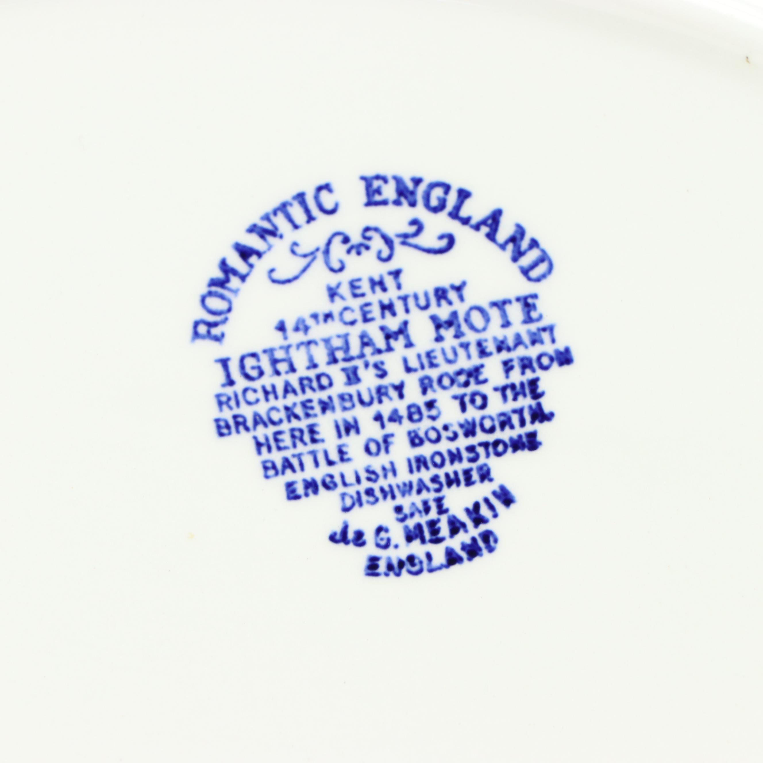 J & G Meakin "Romantic England" Ironstone Plate with Ceramic Tray