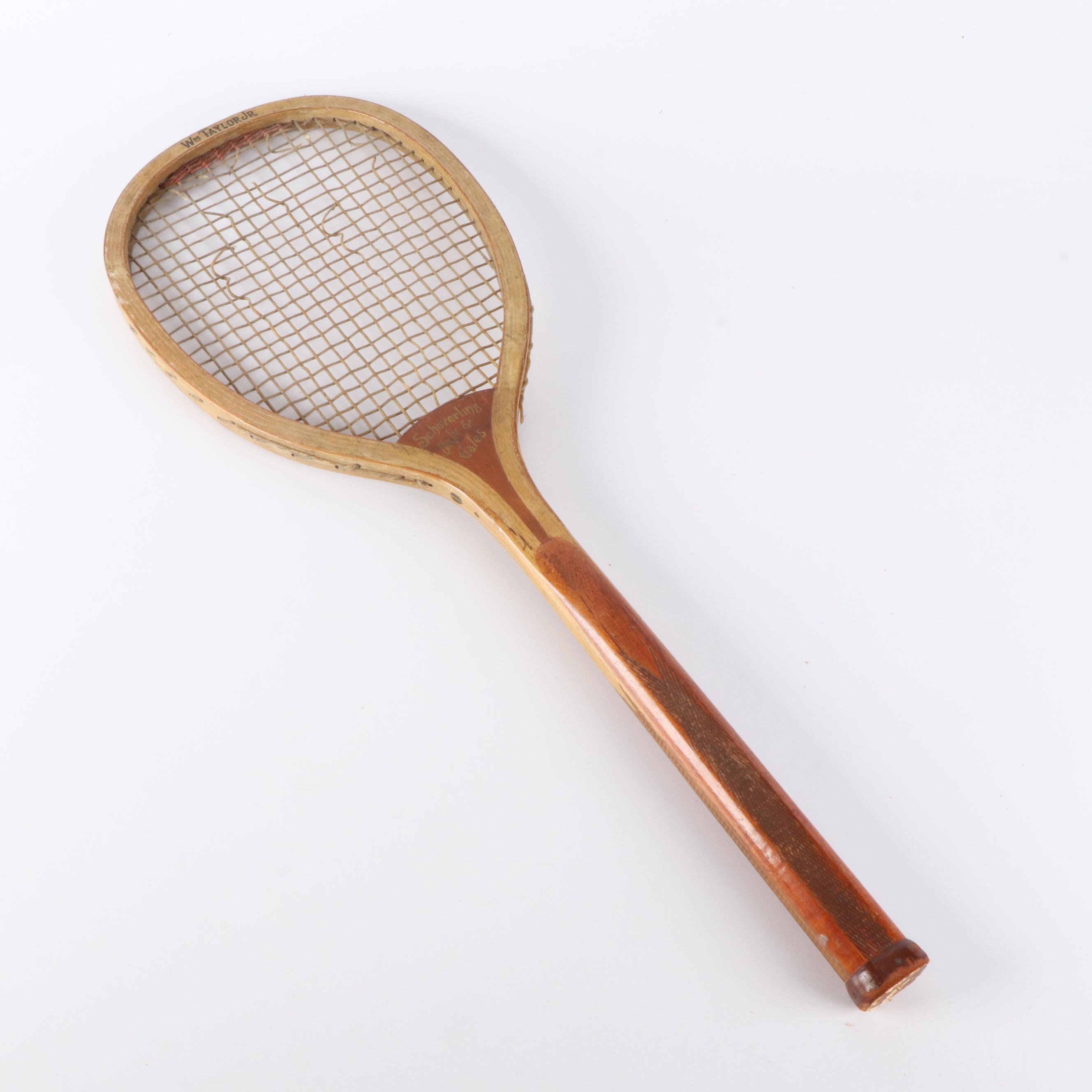 Schoverling, Daly, & Gales Wooden Tennis Racket, Early 20th Century