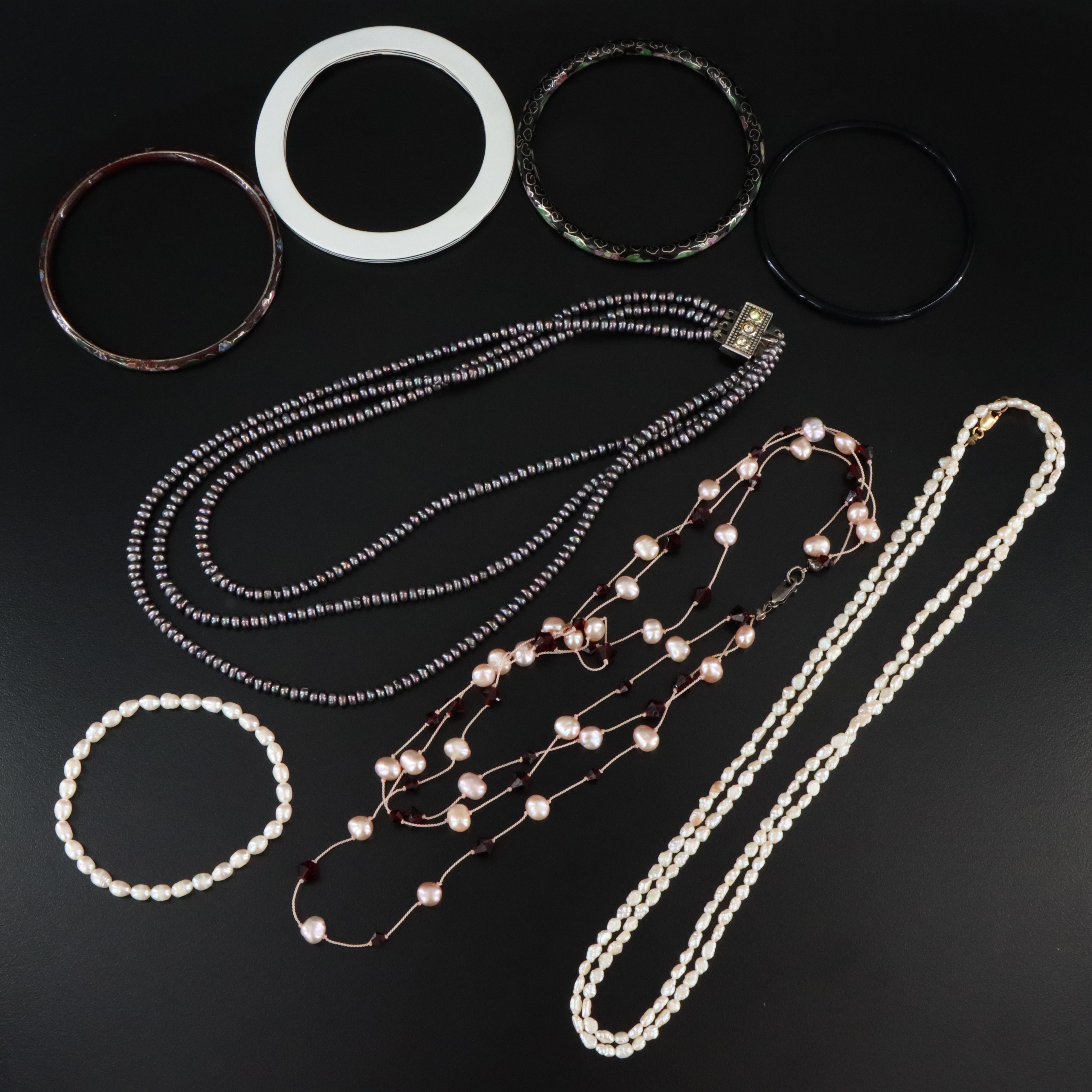 Pearl, Cloisonné and Sterling Featured in Jewelry Collection