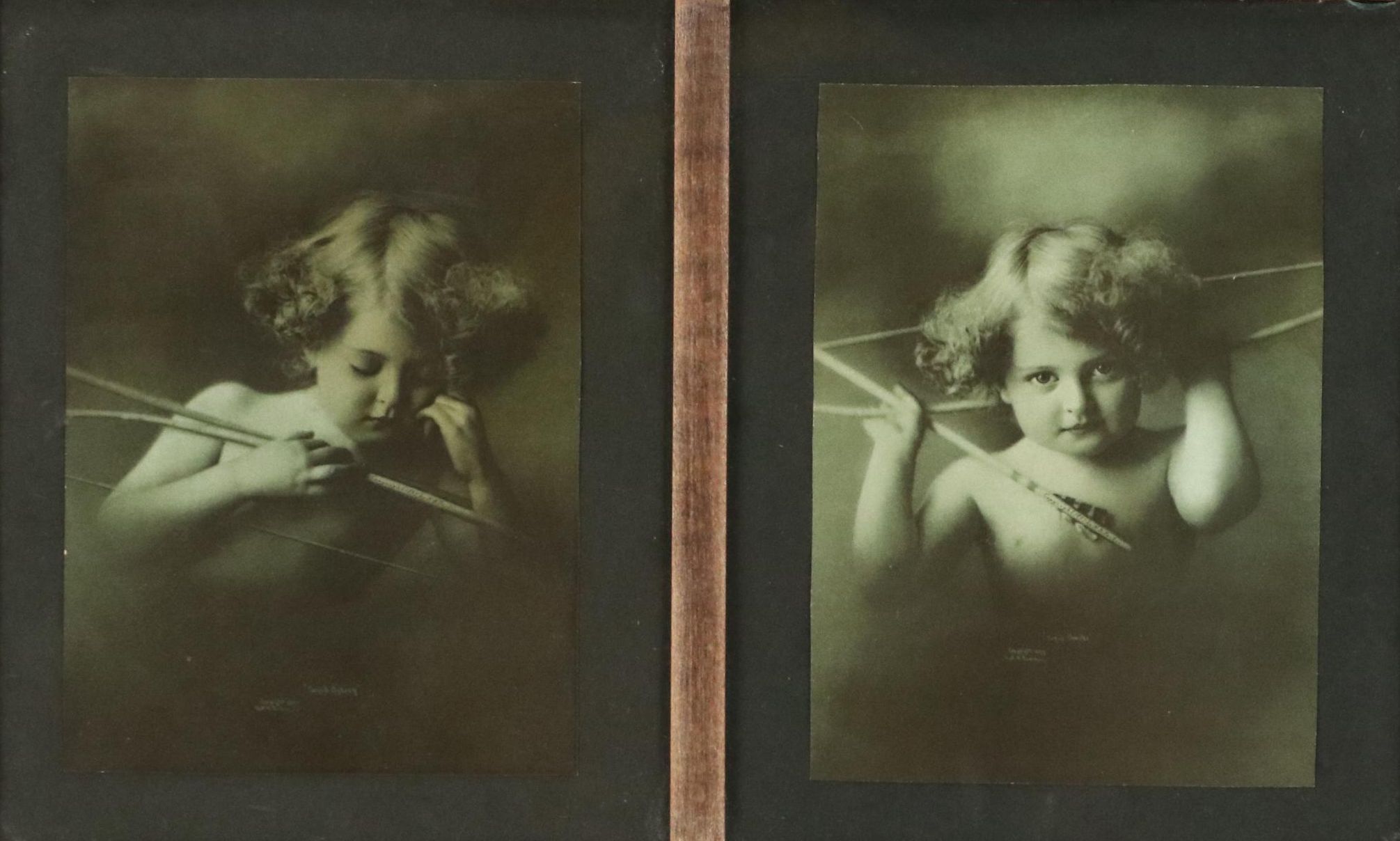 M. B. Parkinson Platinum Photographs "Cupid Awake" and "Cupid Asleep," 1897