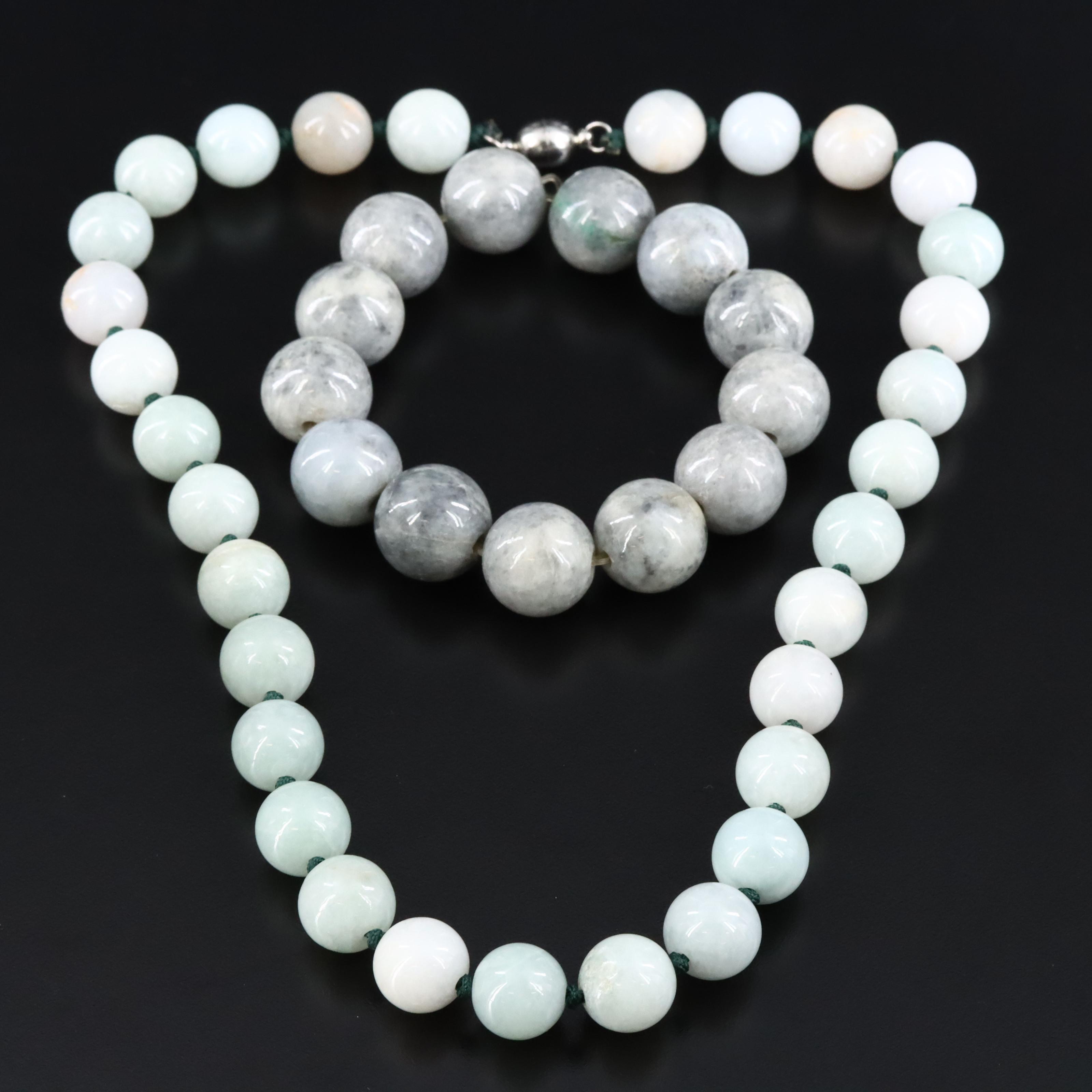 Jadeite Necklace and Bracelet
