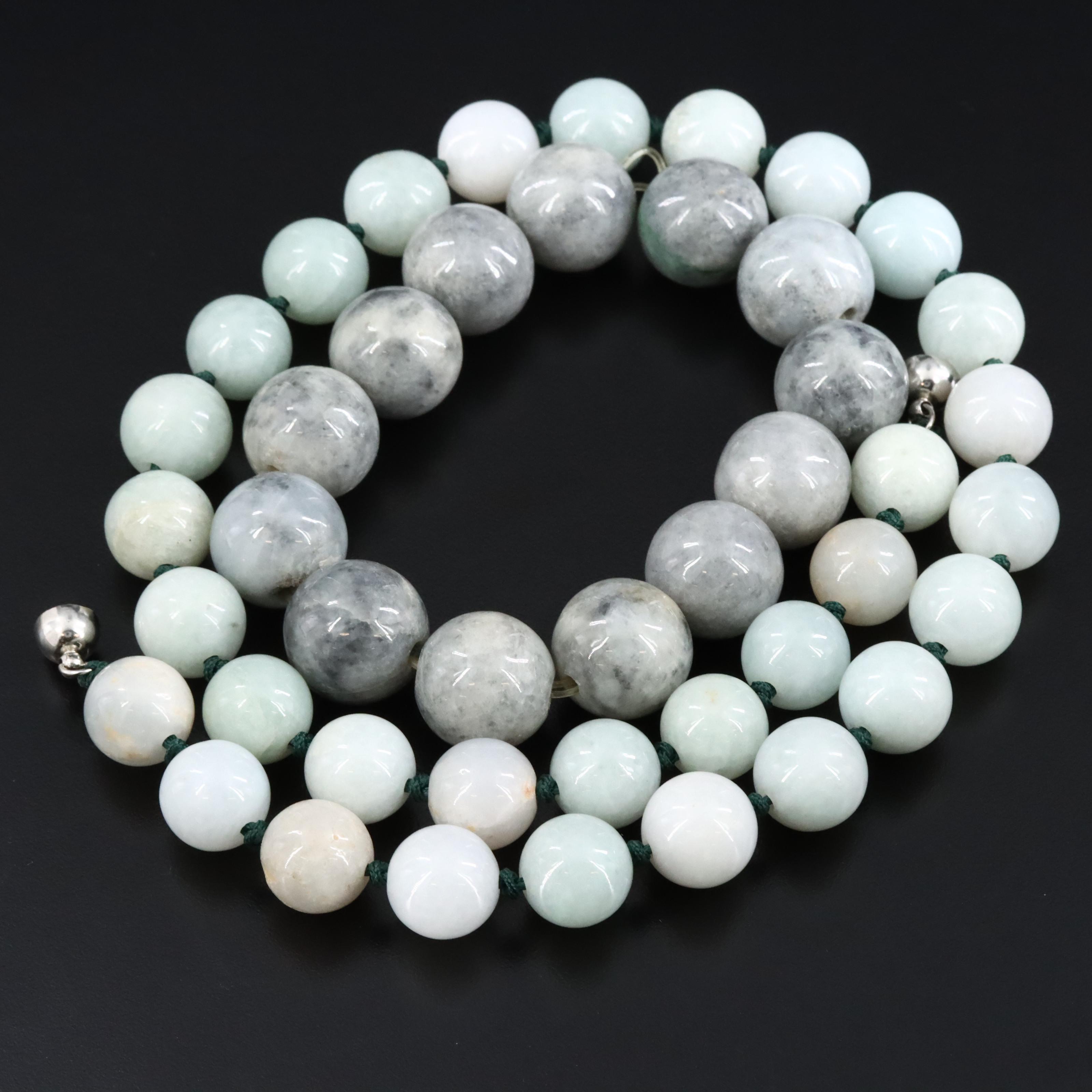 Jadeite Necklace and Bracelet